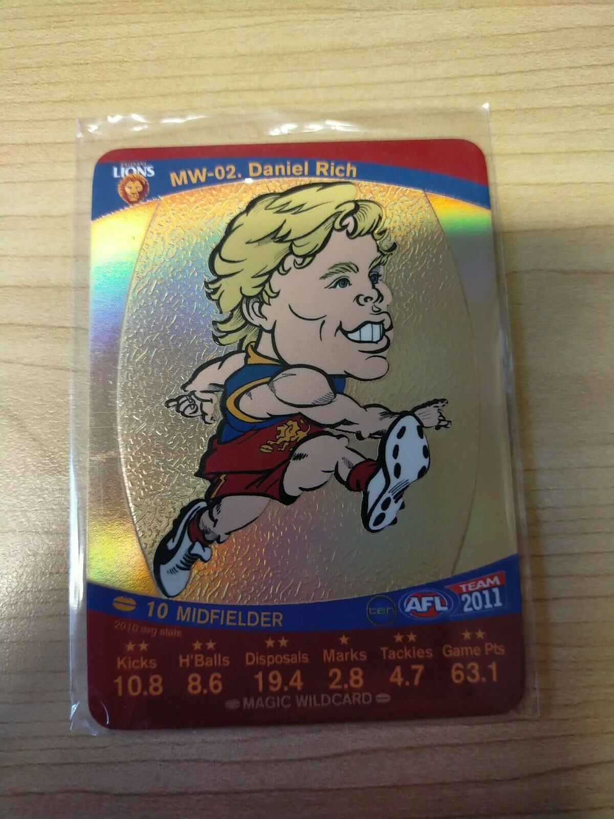 2011 Teamcoach Magic Wildcard Printing Error Card Gary Ablett Gold Coast Suns - Image 3