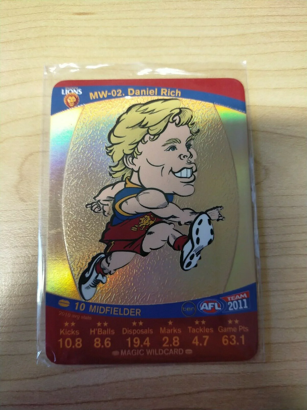 2011 Teamcoach Magic Wildcard Printing Error Card Michael Hurley Essendon - Image 3