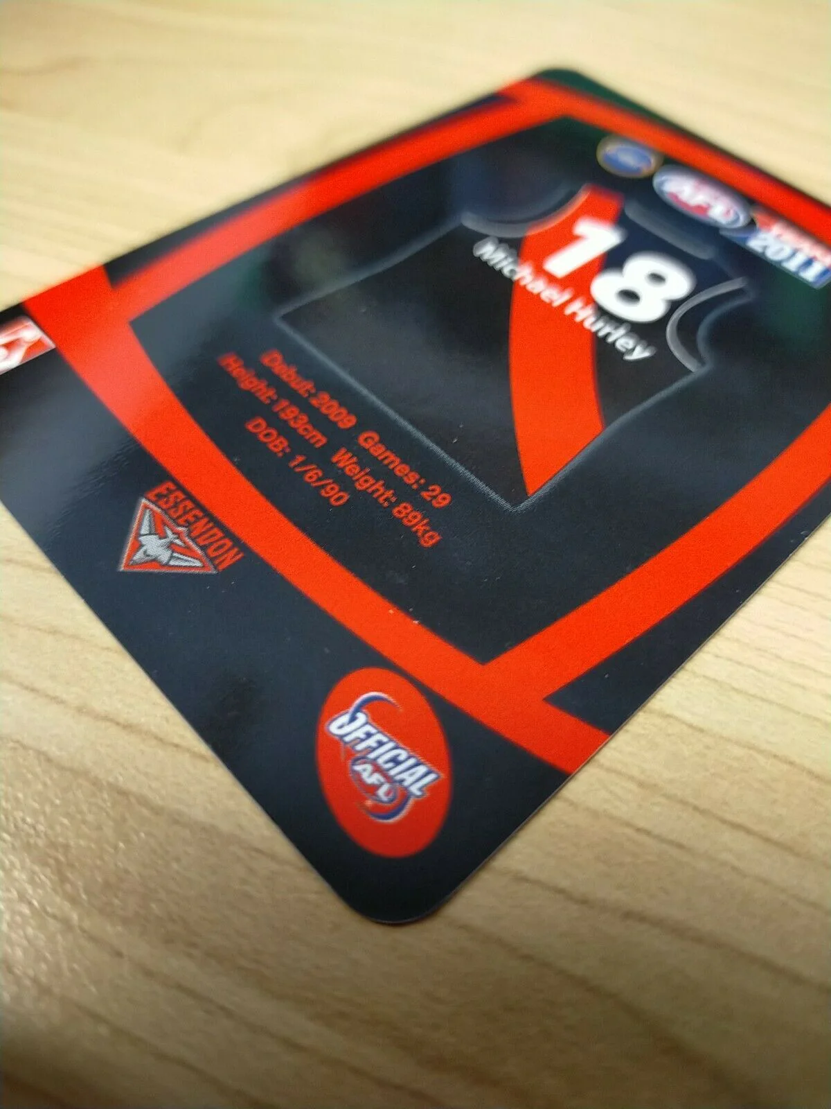 2011 Teamcoach Prize Cards Team Set ERROR CARDS NOT EMBOSSED Essendon - Image 3