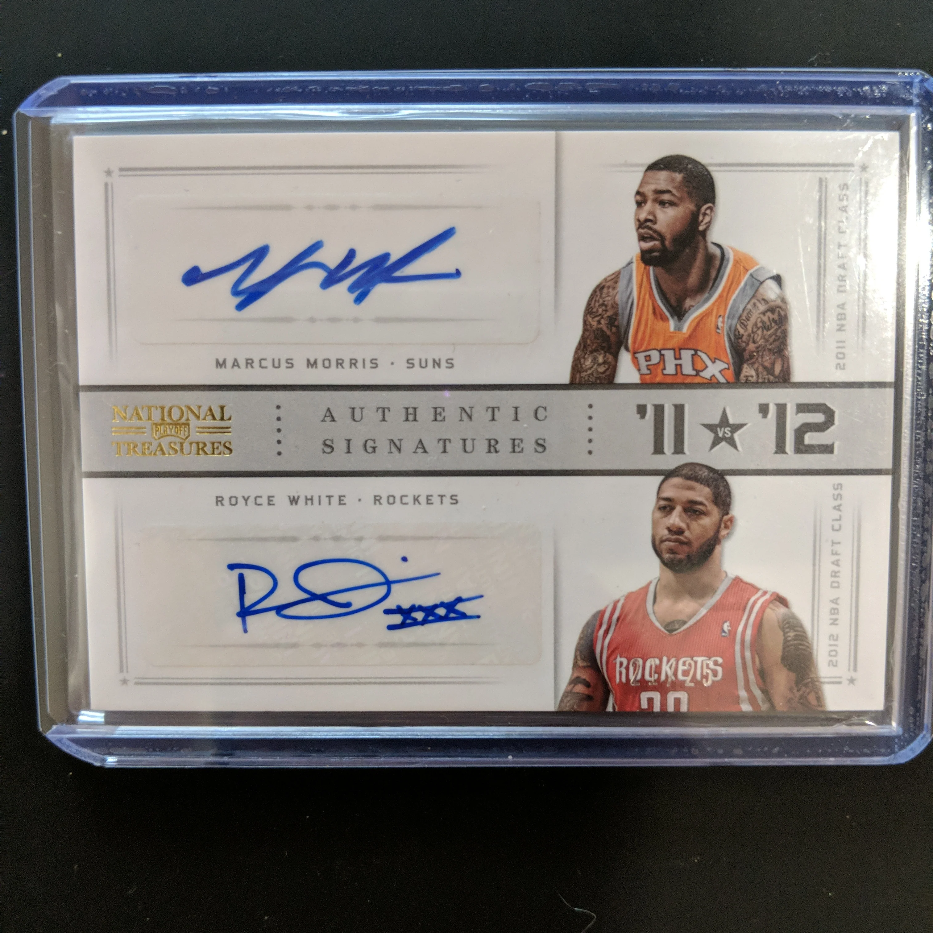 2012-13 Panini National Treasures Playoff Marcus Morris and Royce White