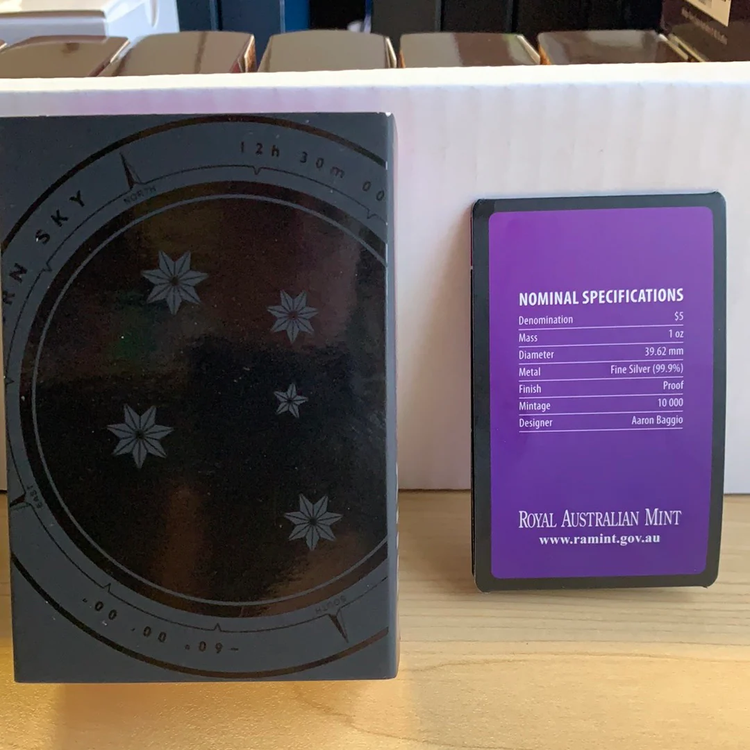 Australia 2012 Royal Australian Mint $5 Crux Domed 1oz 999 Silver Coin Box Cert - Image 2