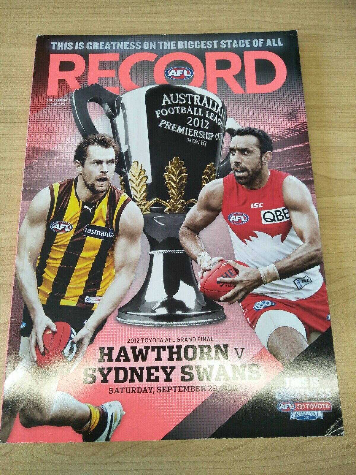 2012 AFL Grand Final Hawthorn v Sydney Football Record - Image 2