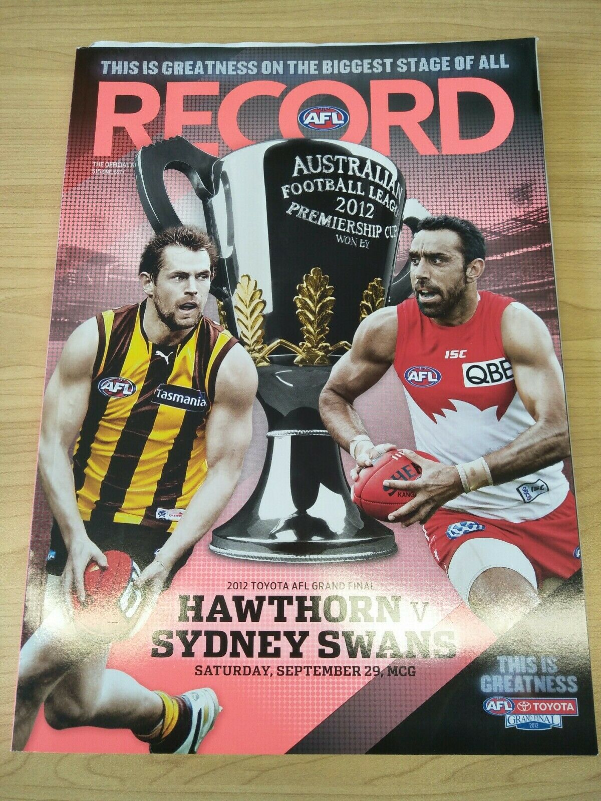2012 AFL Grand Final Hawthorn v Sydney Football Record - Image 5