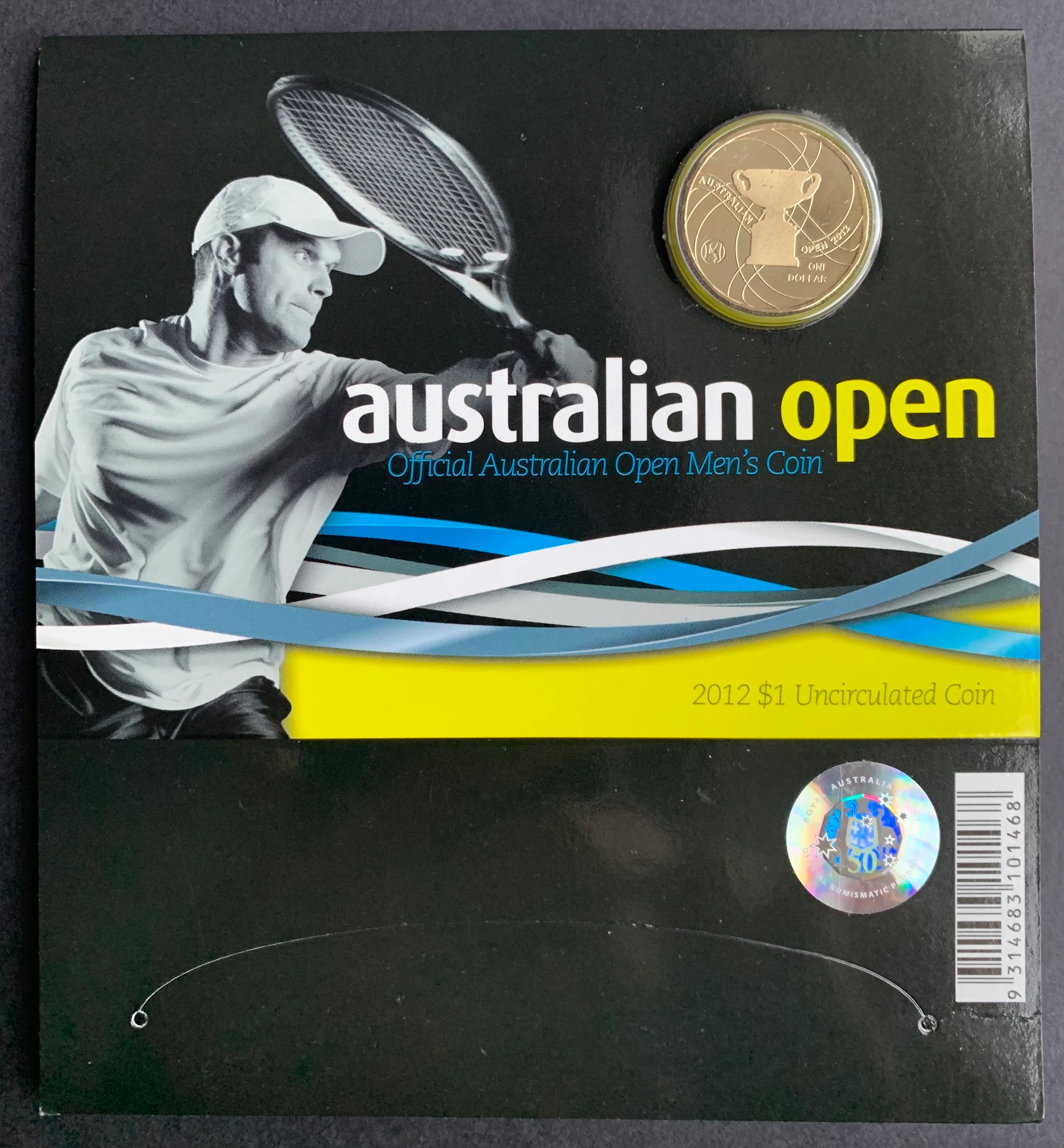 Australia 2012 Australia $1 Australian Open Men's Tennis Coin