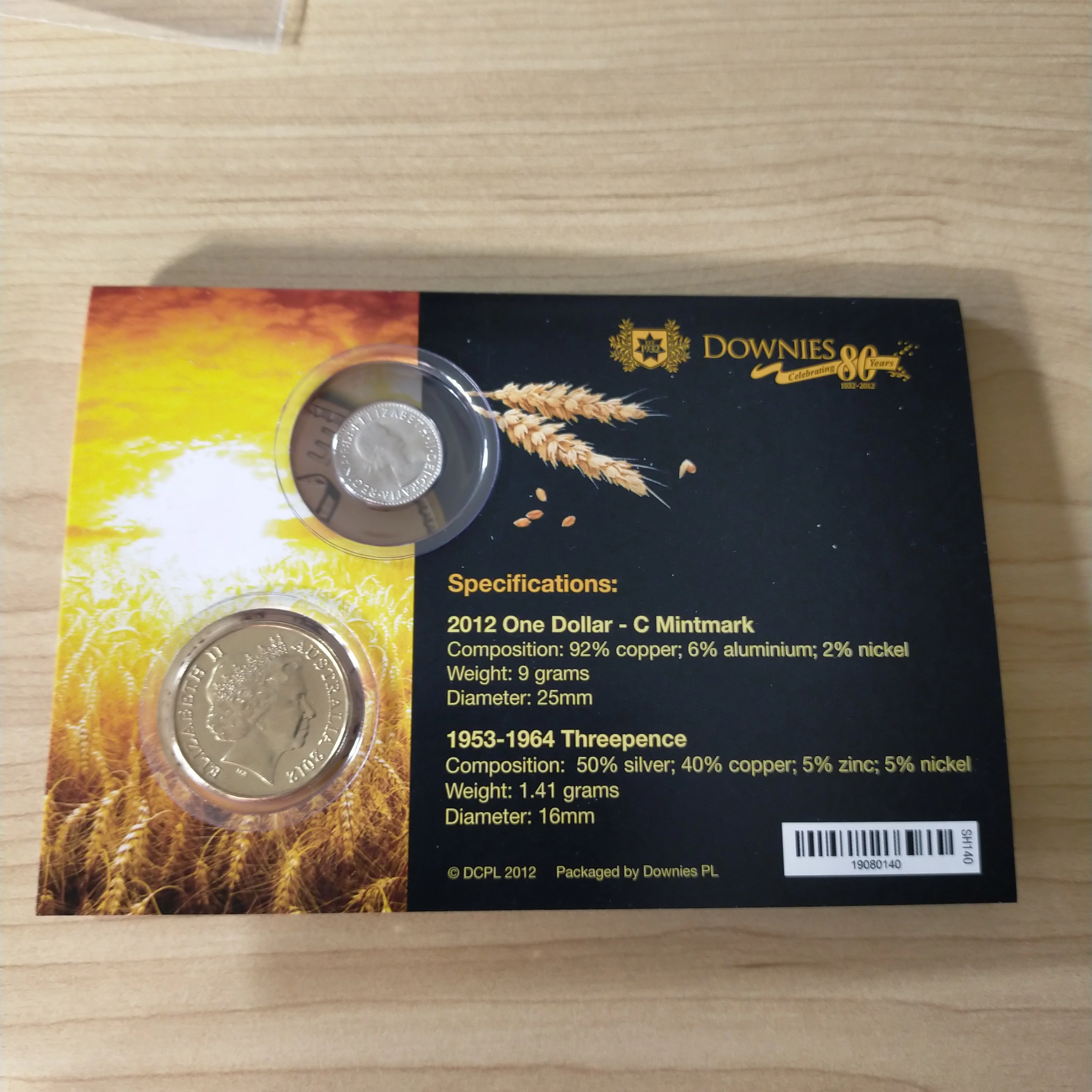 2012 Downies Australian Tribute to the Wheat Sheaf Threepence Two Coin Set - Image 4