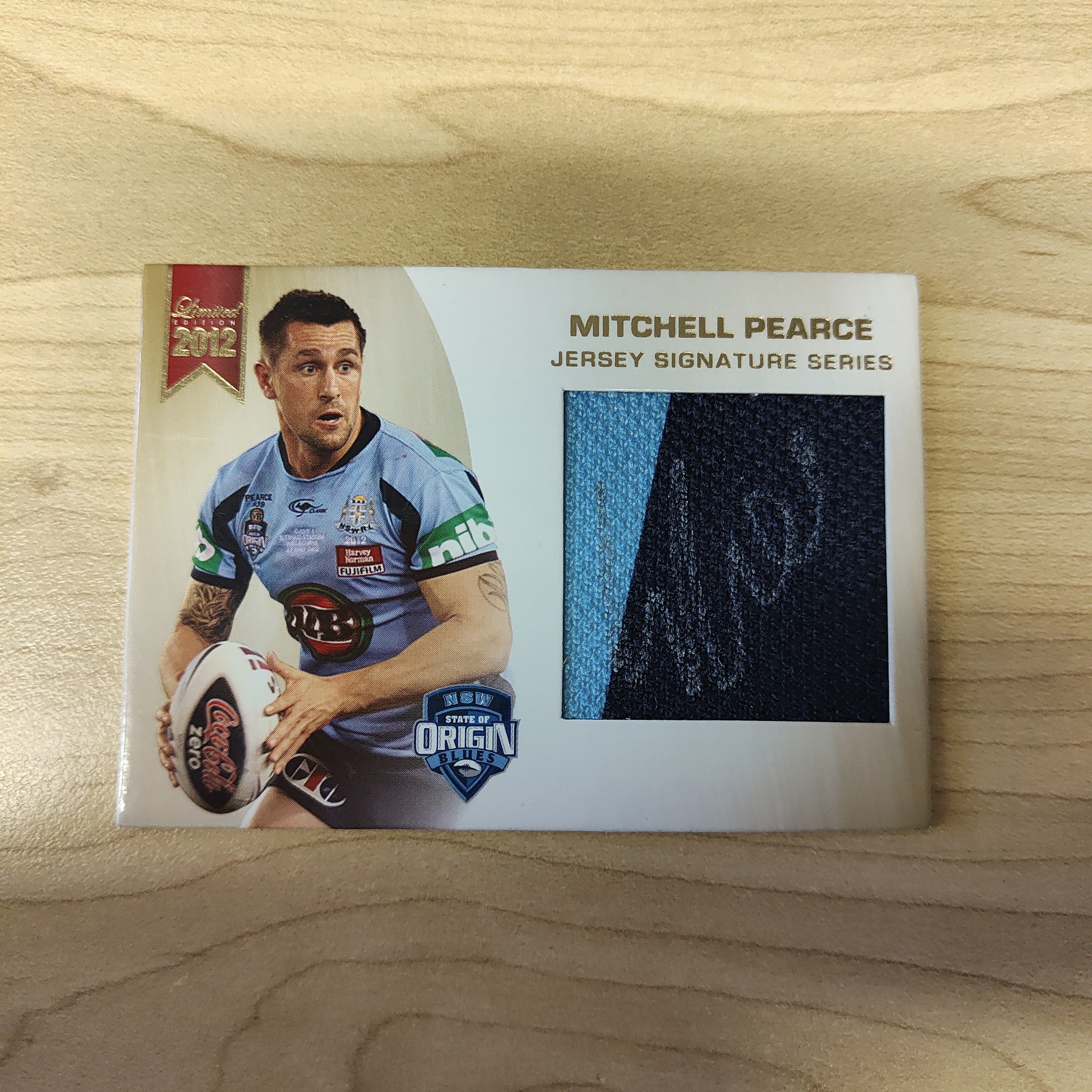 2012 NRL Limited Edition Jersey Signature Series Mitchell Pearce NSW State of Origin