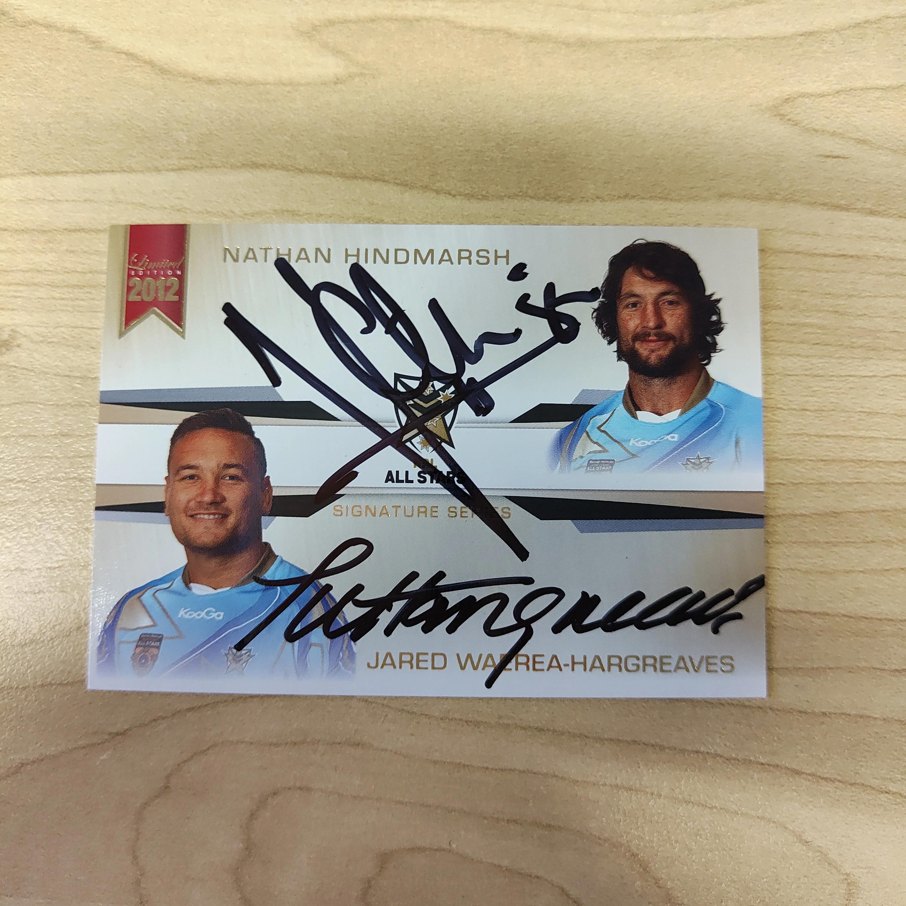 2012 NRL Limited Edition Signature Series Nathan Hindmarsh Jared Waerea-Hargreaves NRL All Stars