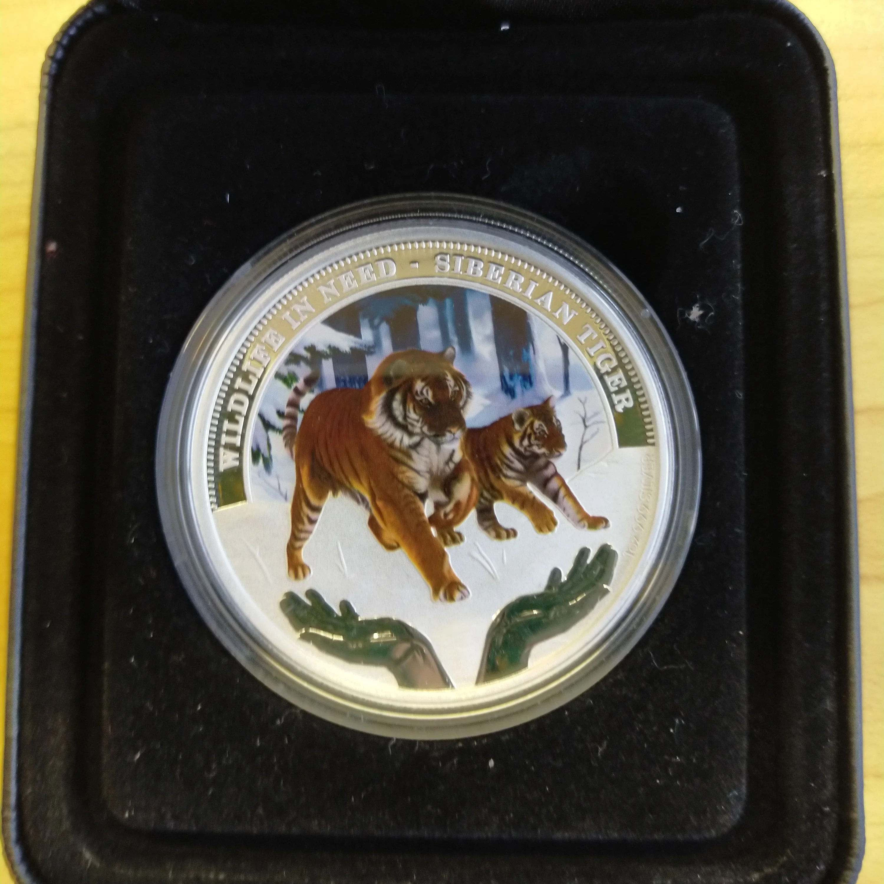 Australia 2012 Perth Mint $1 Wildlife In Need Siberian Tiger 1oz .999 Proof Silver Coin - Image 2
