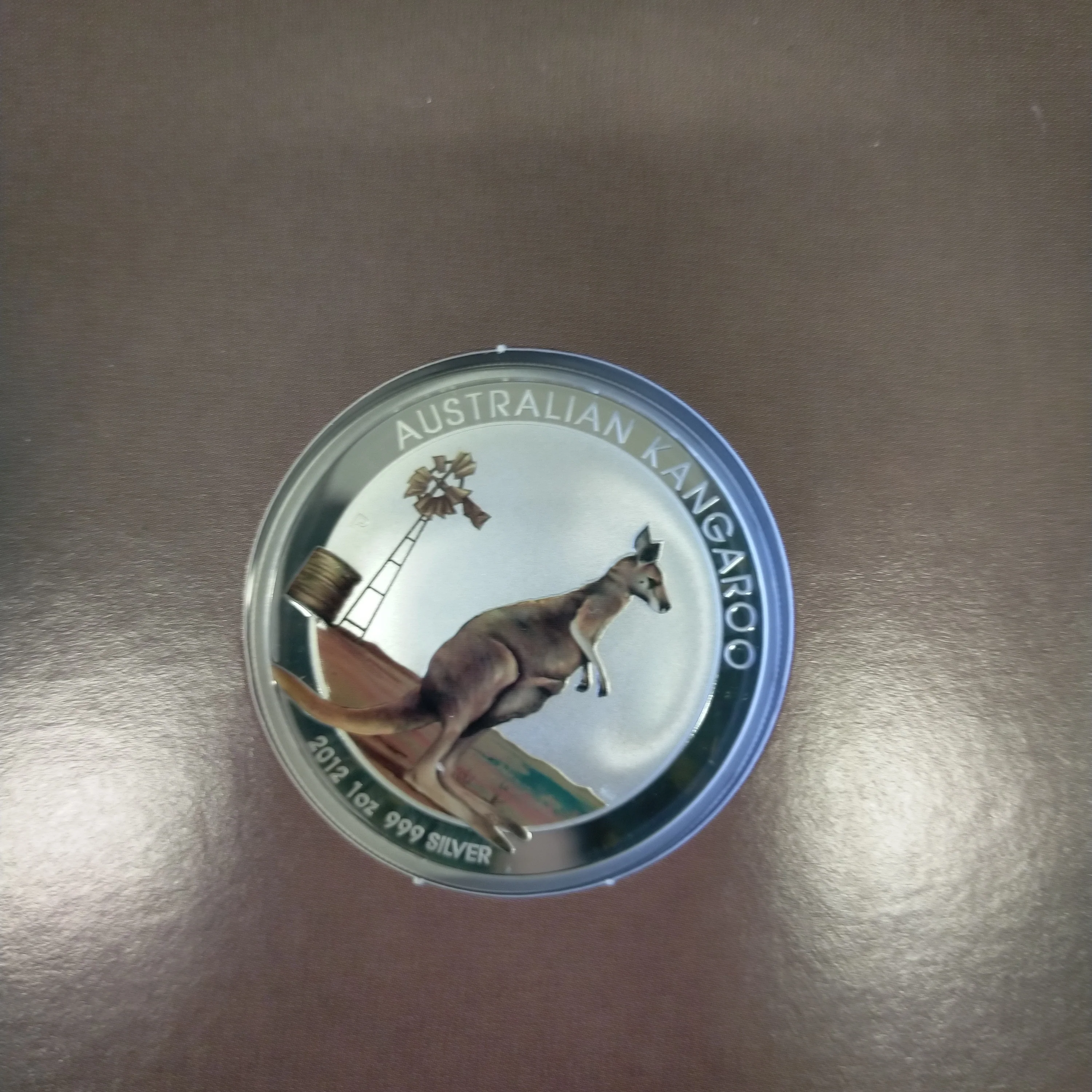 Australia 2012 Perth Mint $1 Beijing China International Coin Exposition Kangaroo Silver Coin - Image 3