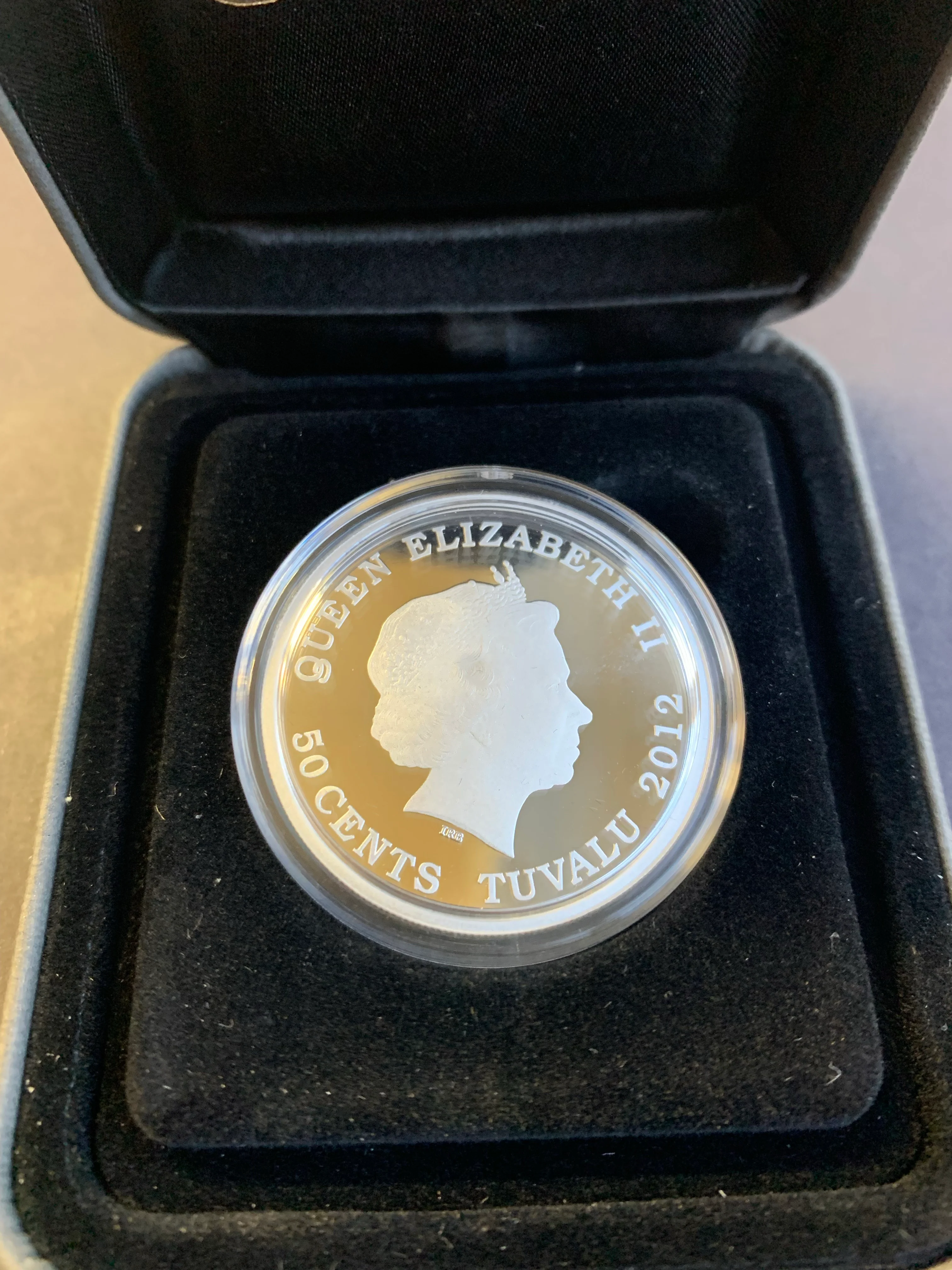 Tuvalu 2012 Perth Mint "Forever Love" Coloured 50 cents 50c 1/2oz .999 Proof Silver Coin - Image 4