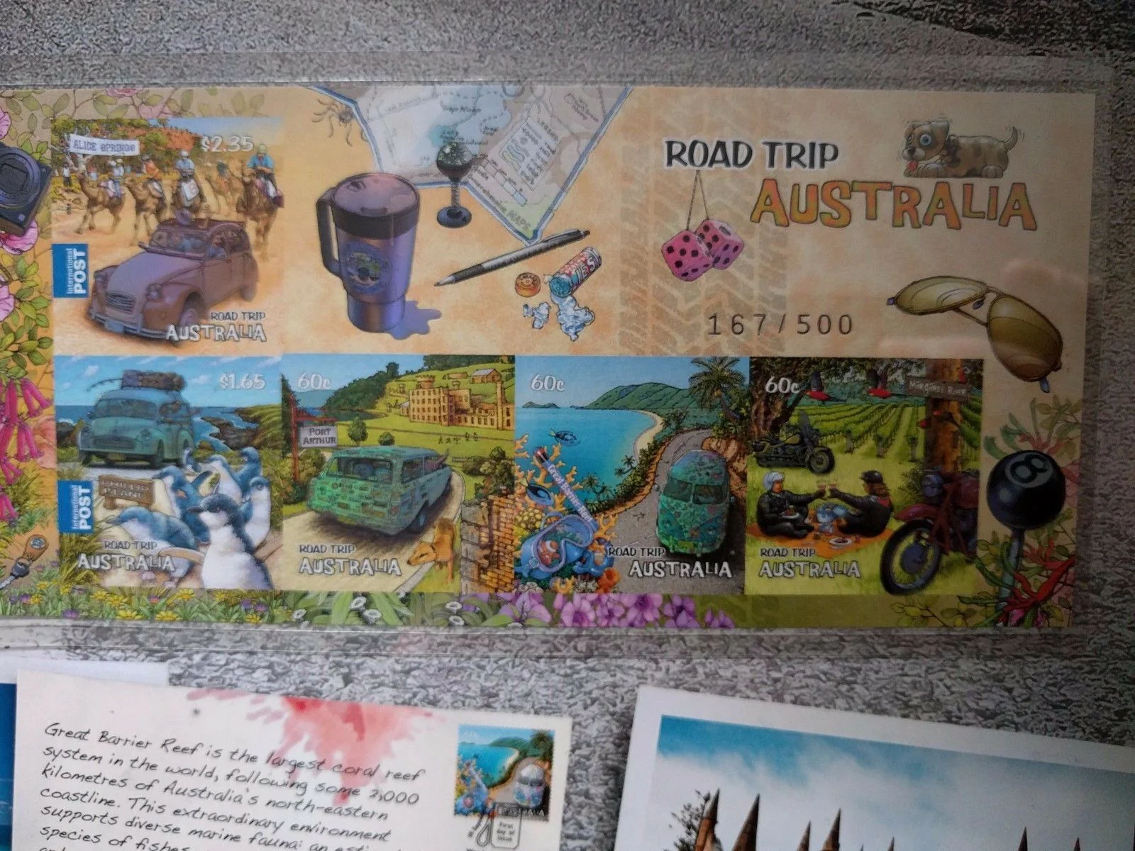 2012 Road Trip Australia Special Minisheet Limited Edition Folder 167/500 - Image 4