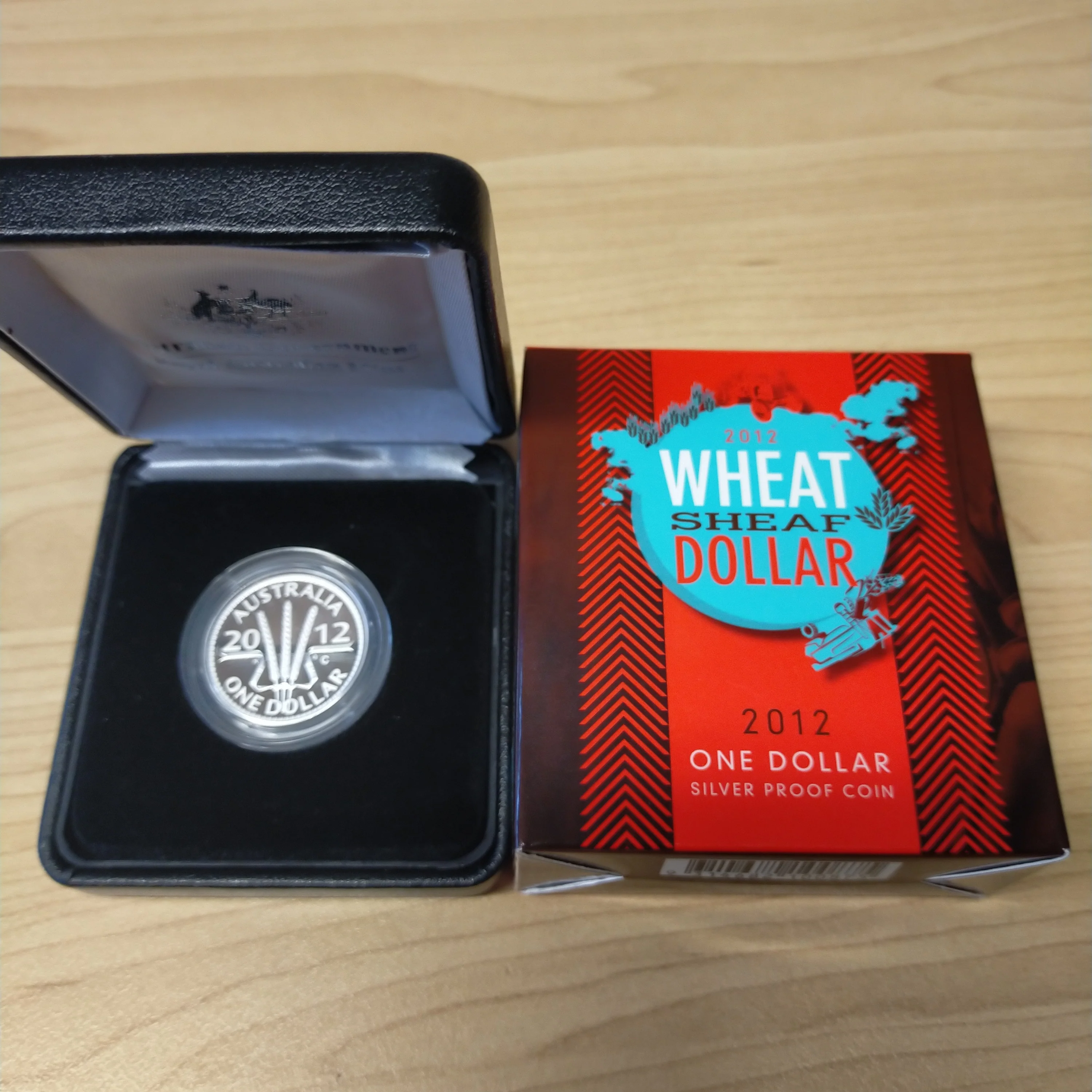 Australia 2012 Royal Australian Mint $1 Wheat Sheaf Dollar .999 Silver Proof Coin