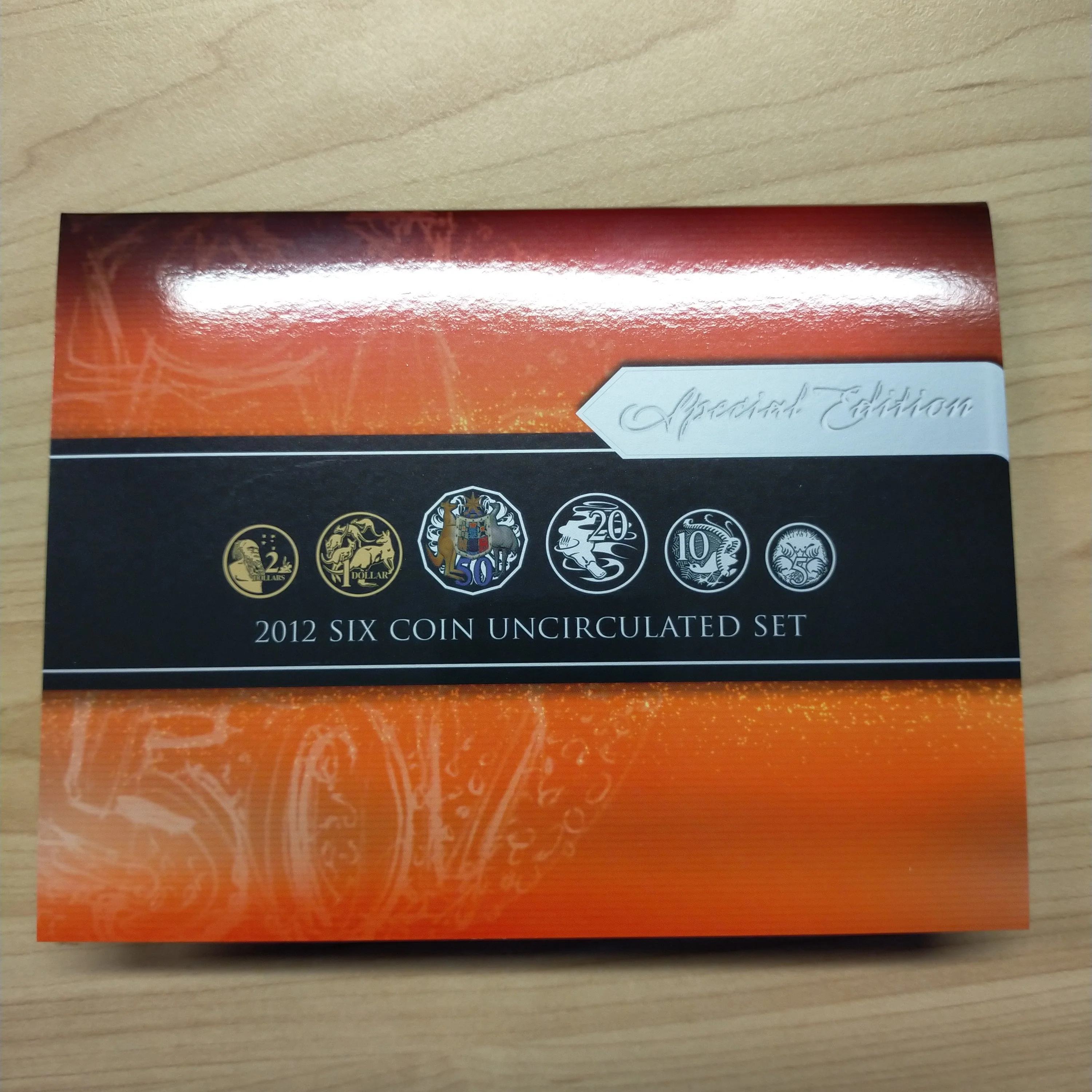 Australia 2012 Royal Australian Mint Uncirculated Year Coin Set with Coloured 50c
