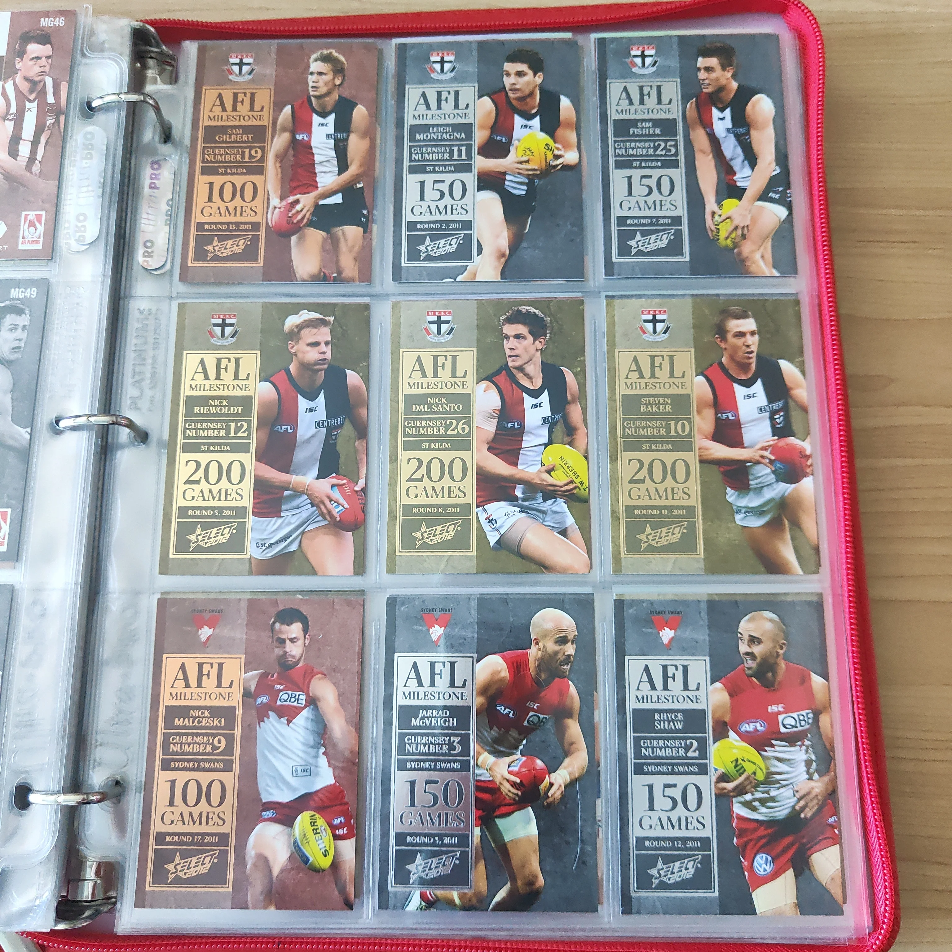 2012 Select AFL Milestone Complete Set of 74 Cards - Image 4
