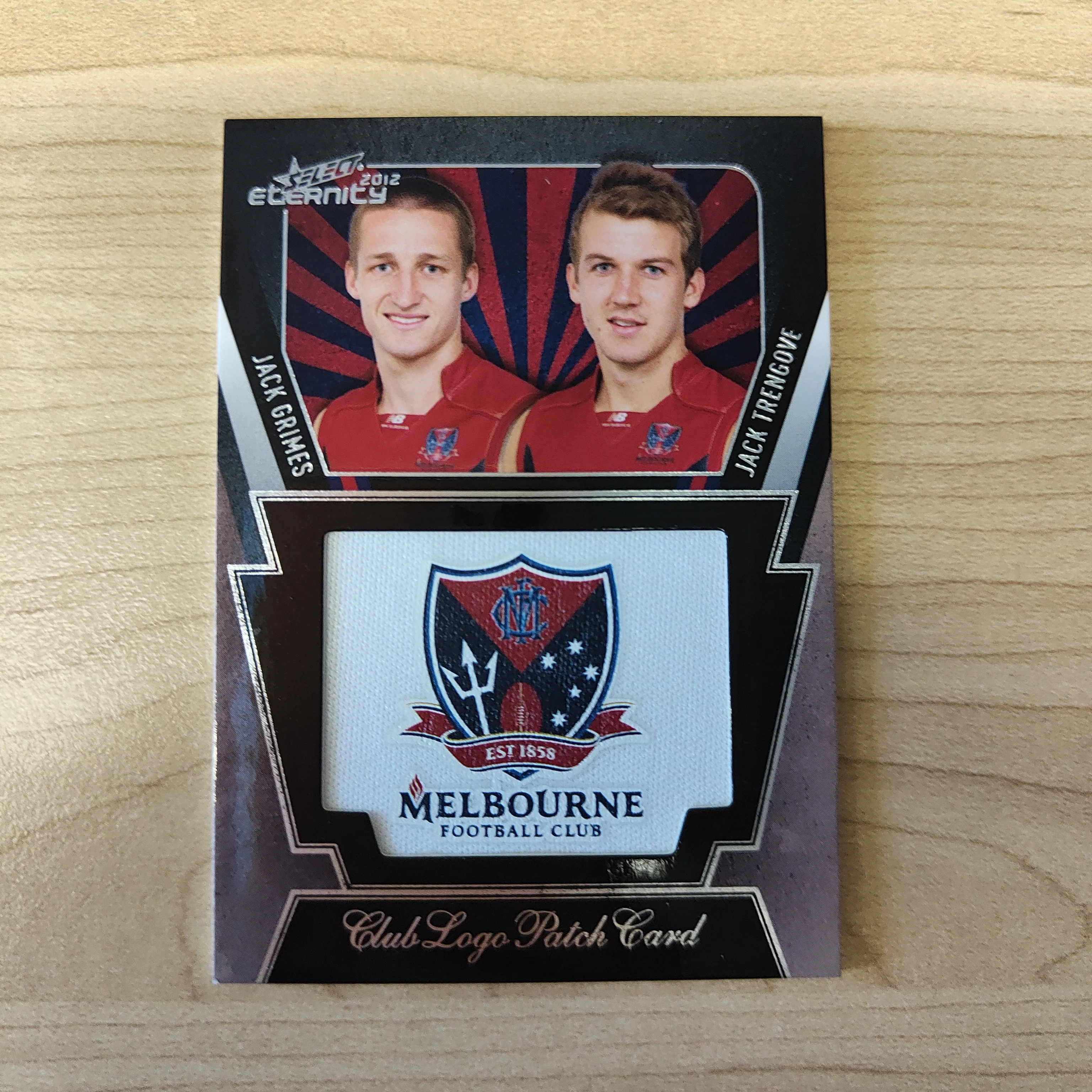 2012 Select Eternity Club Logo Patch Card Jack Grimes Jack Trengove Melbourne No.294