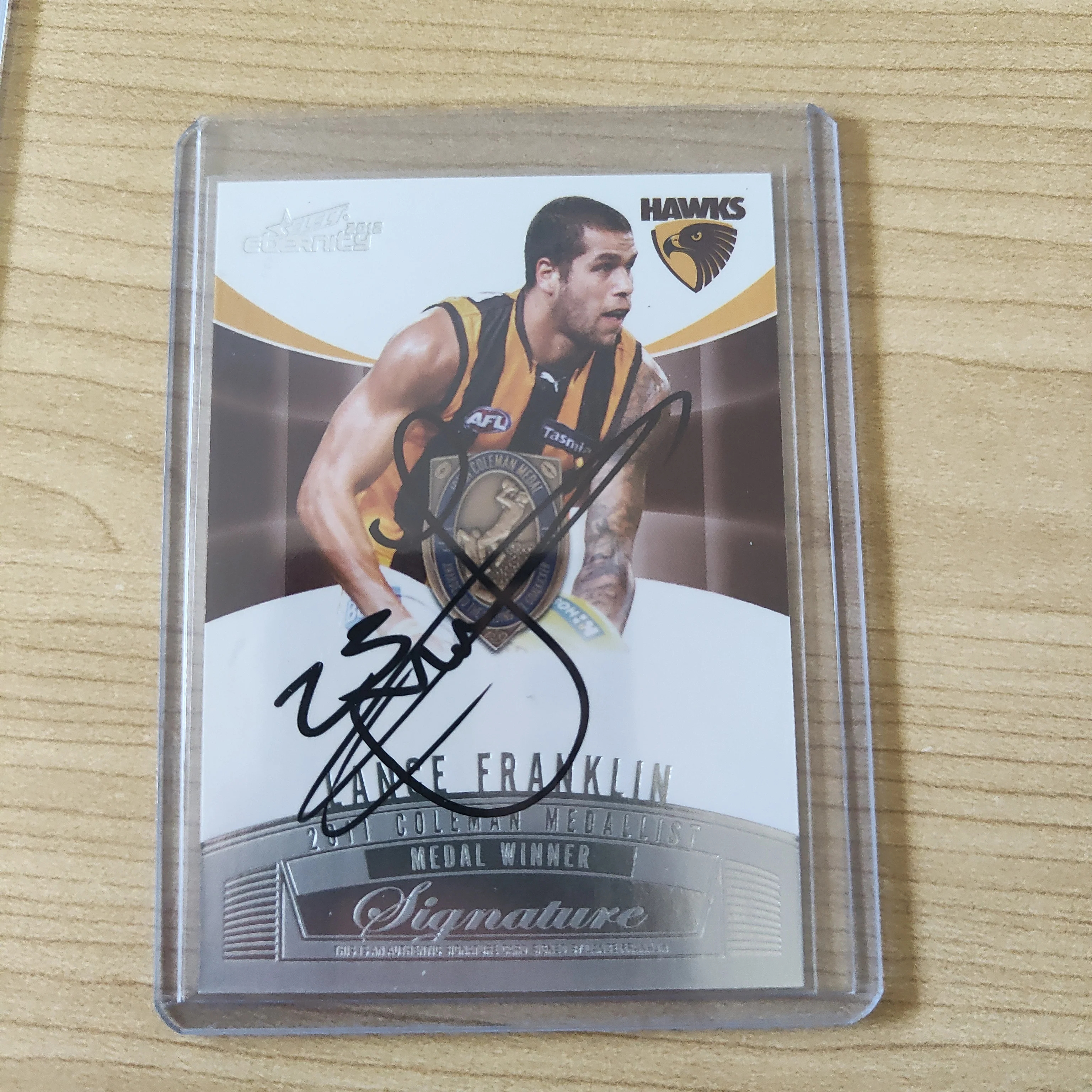 2012 Select Eternity Coleman Medal Winner Signature Lance Franklin Hawthorn No.109/200 - Image 3