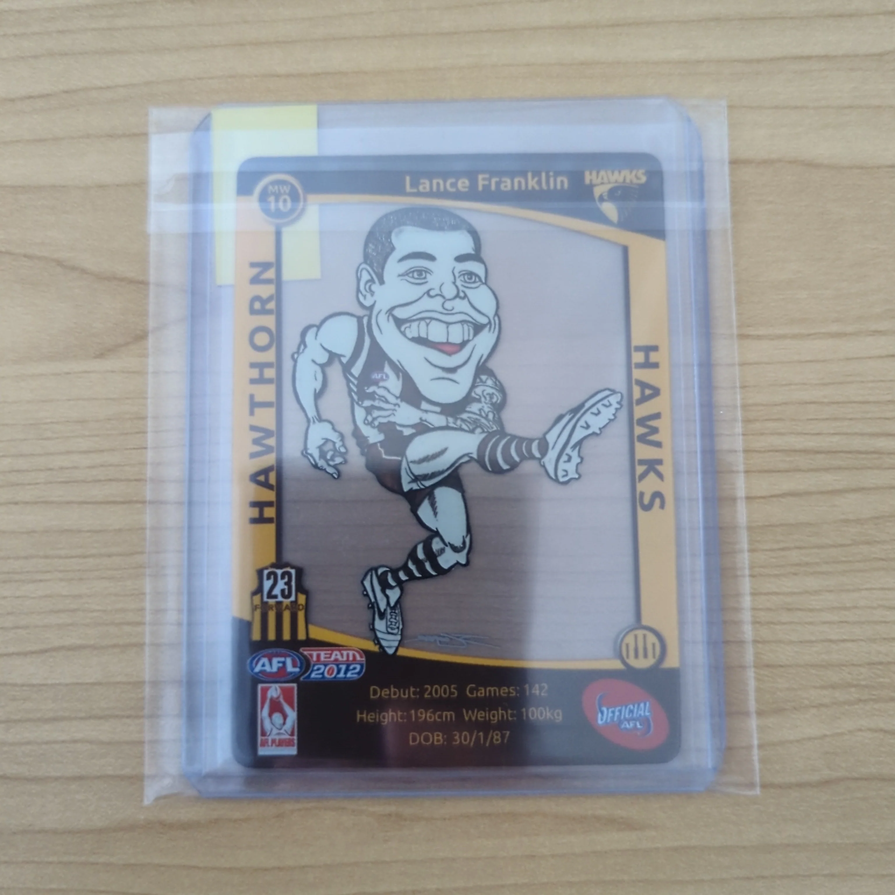 2012 Teamcoach Magic Wildcard Error Card Lance Franklin Hawthorn MW-10 - Image 3