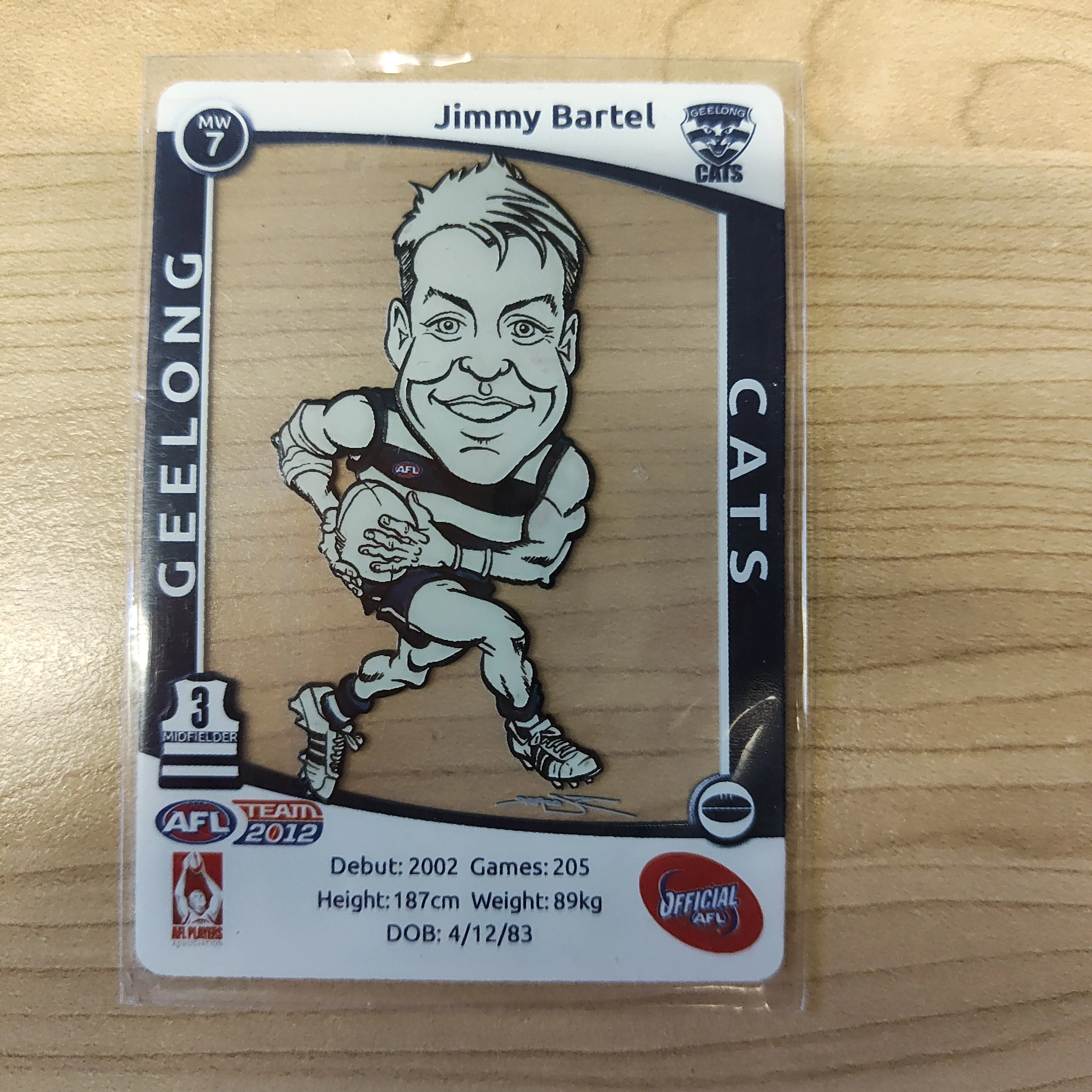 2012 Teamcoach Magic Wildcard Jimmy Bartel Geelong MW-07 - Image 2