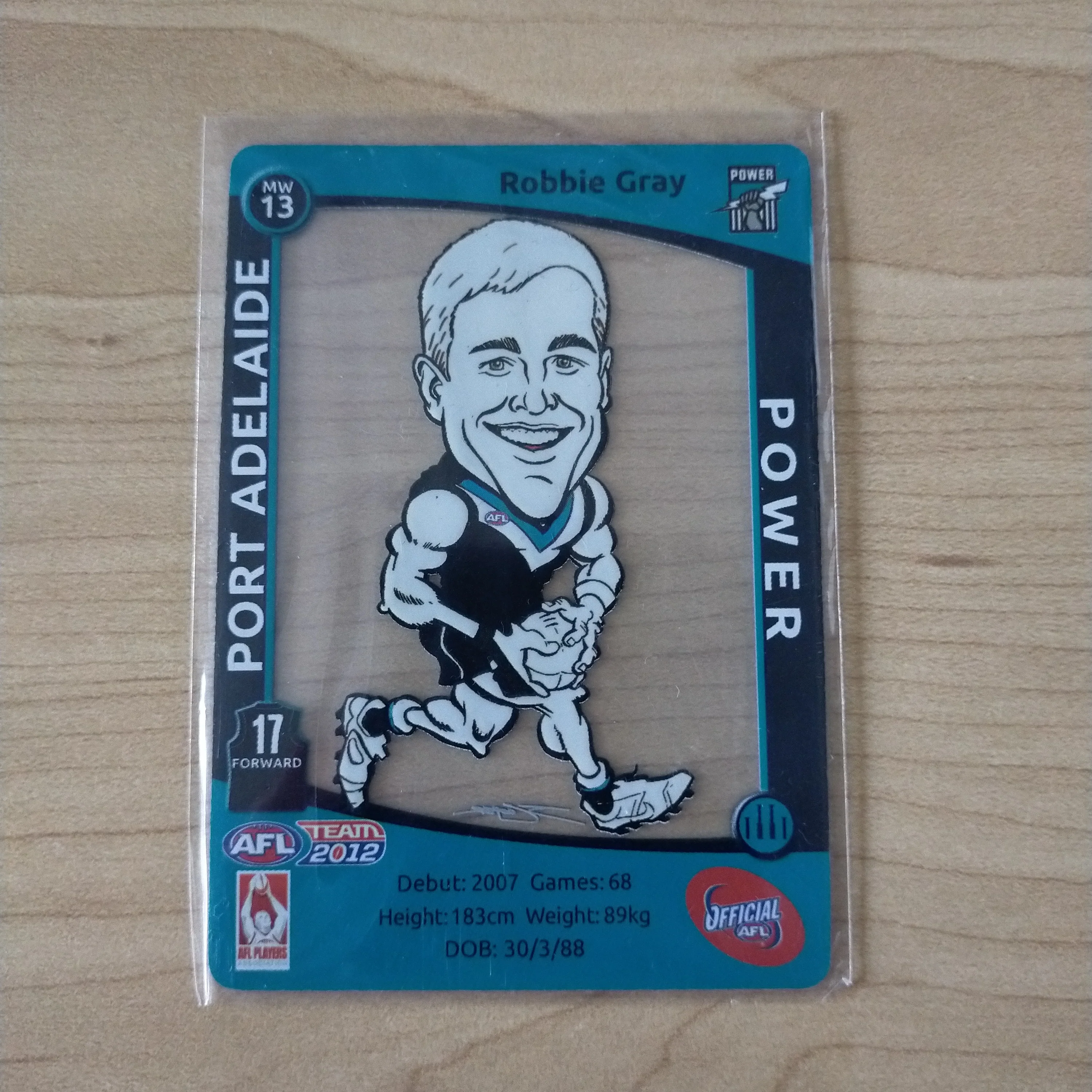 2012 Teamcoach Magic Wildcard Robbie Gray Port Adelaide MW-13 - Image 2