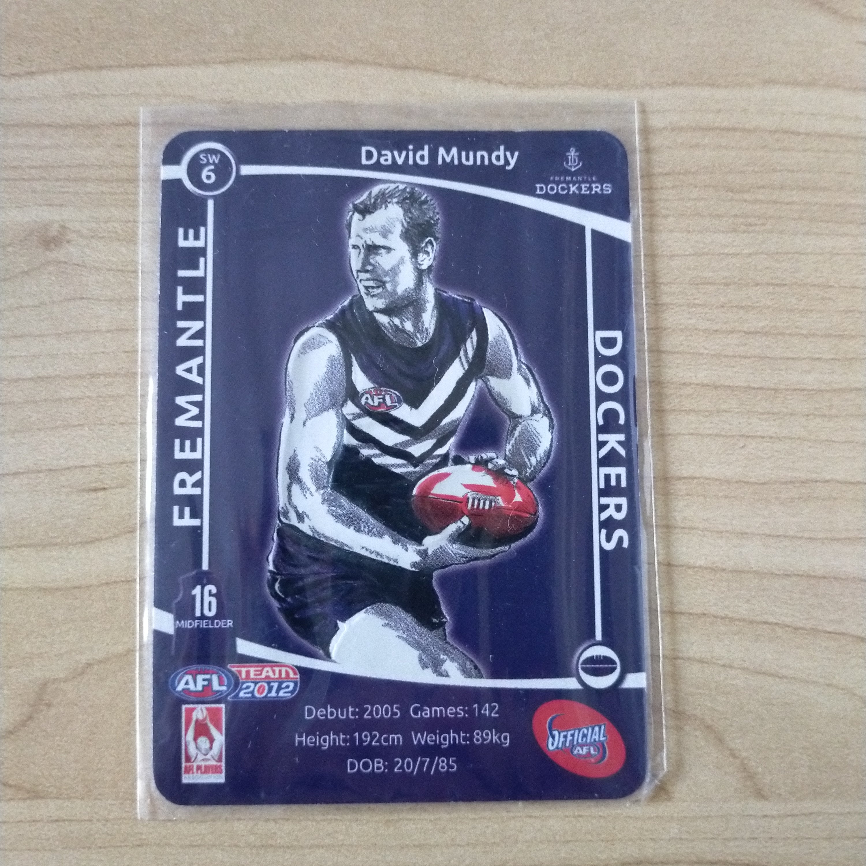 2012 Teamcoach Star Wildcard David Mundy Fremantle SW-06 - Image 2