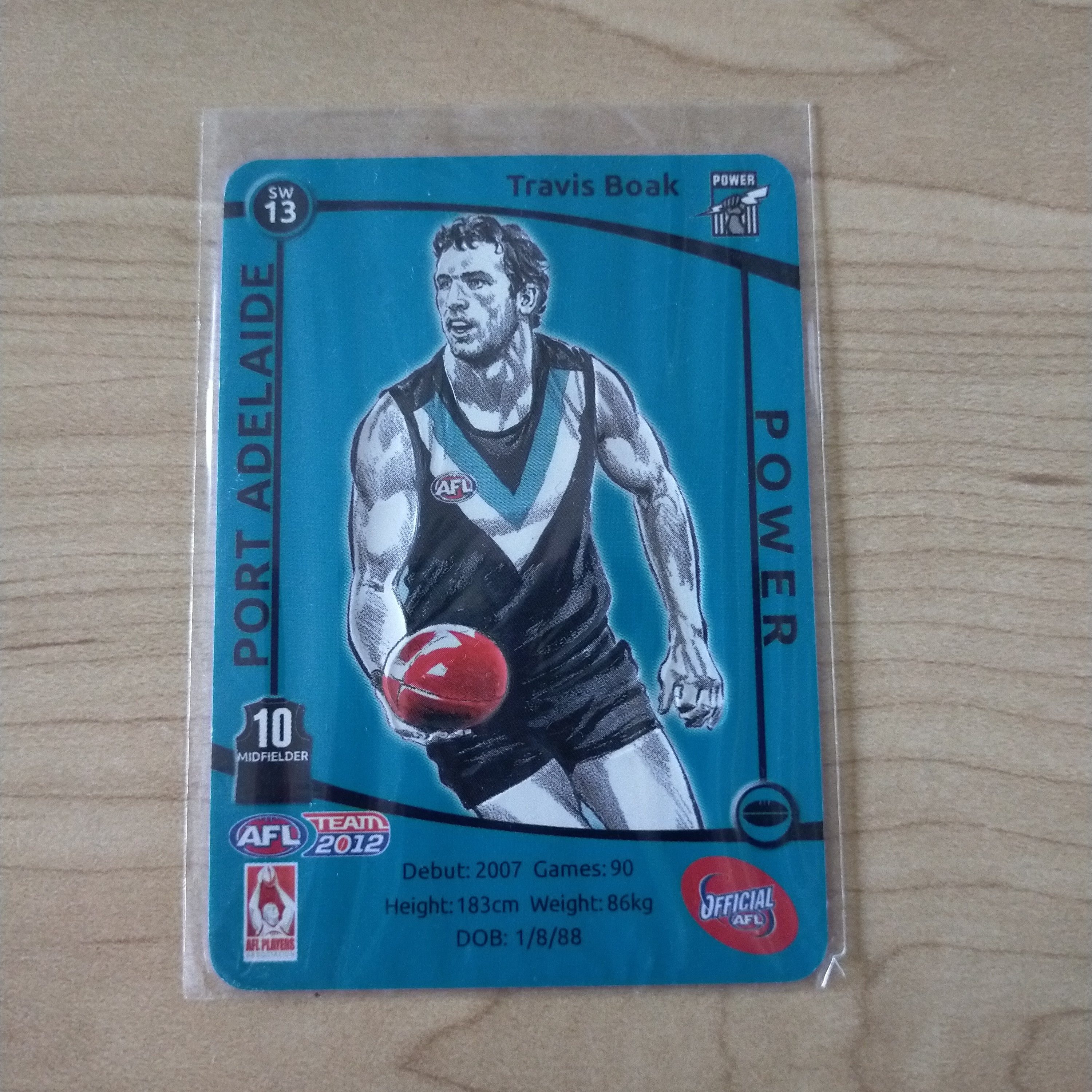 2012 Teamcoach Star Wildcard Travis Boak Port Adelaide SW-13 - Image 2