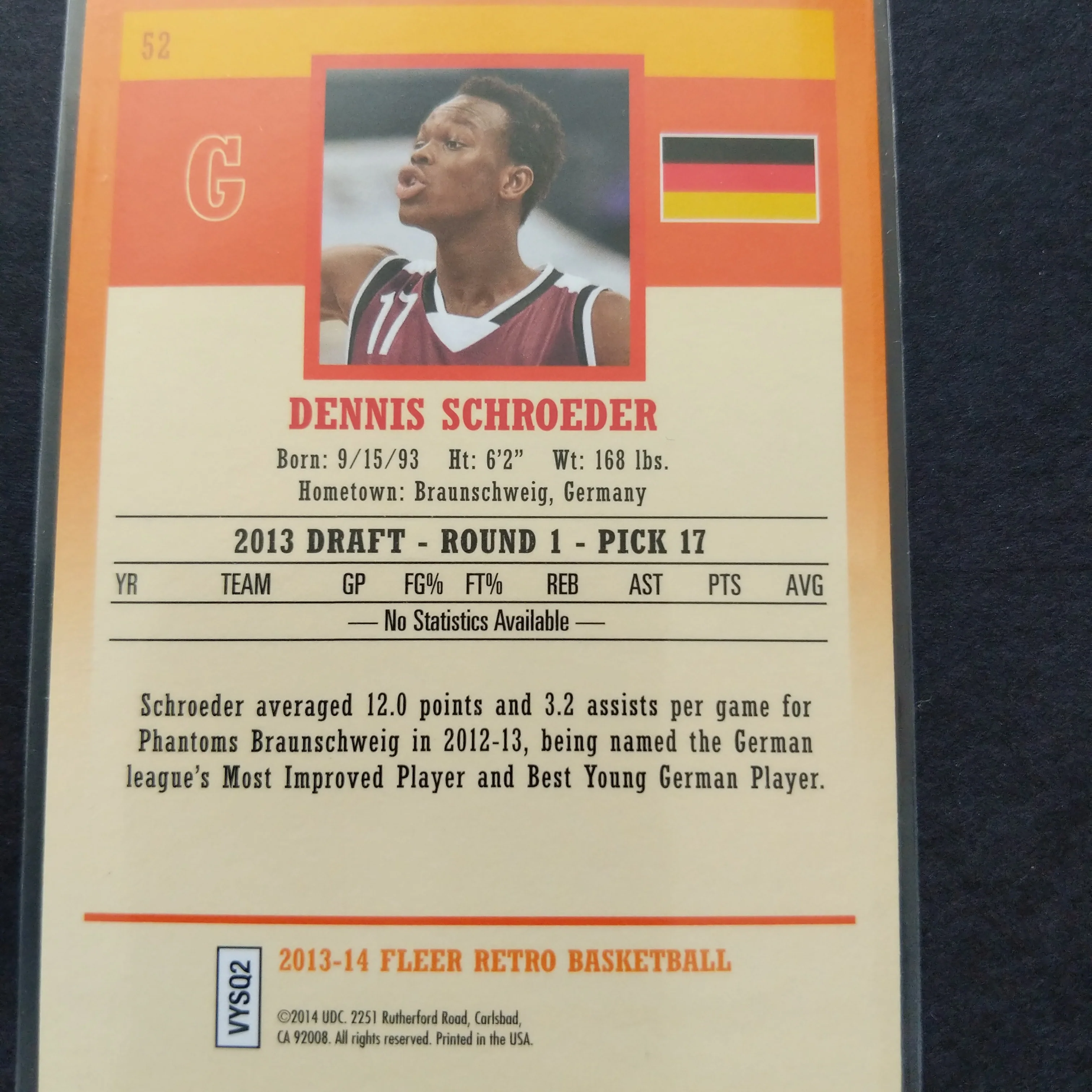 2013-14 Fleer Retro Rookie Dennis Schroeder - Image 2