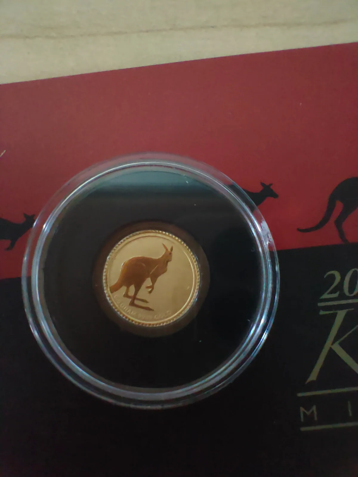 2013 $2 Australian Kangaroo Series .5 gram  .9999 Gold Coin - Image 3