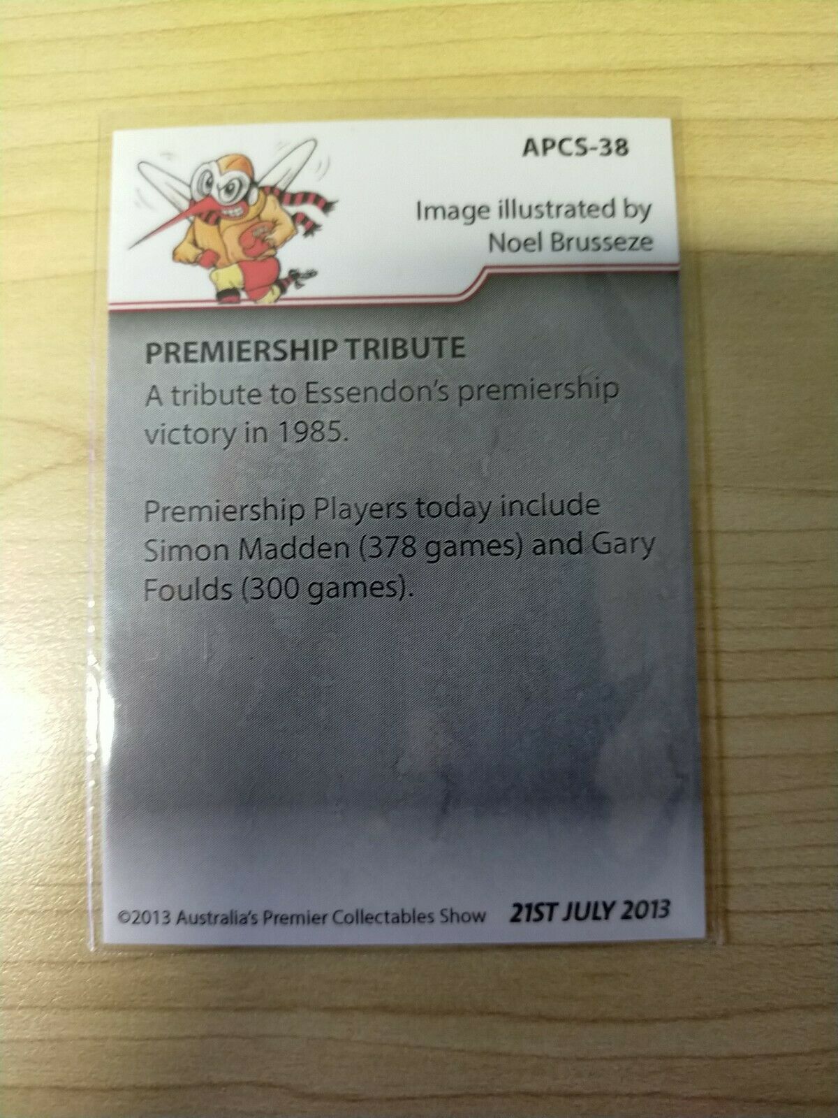 2013 Australia's Premier Collectables Show Football Card Essendon 24/300 - Image 2