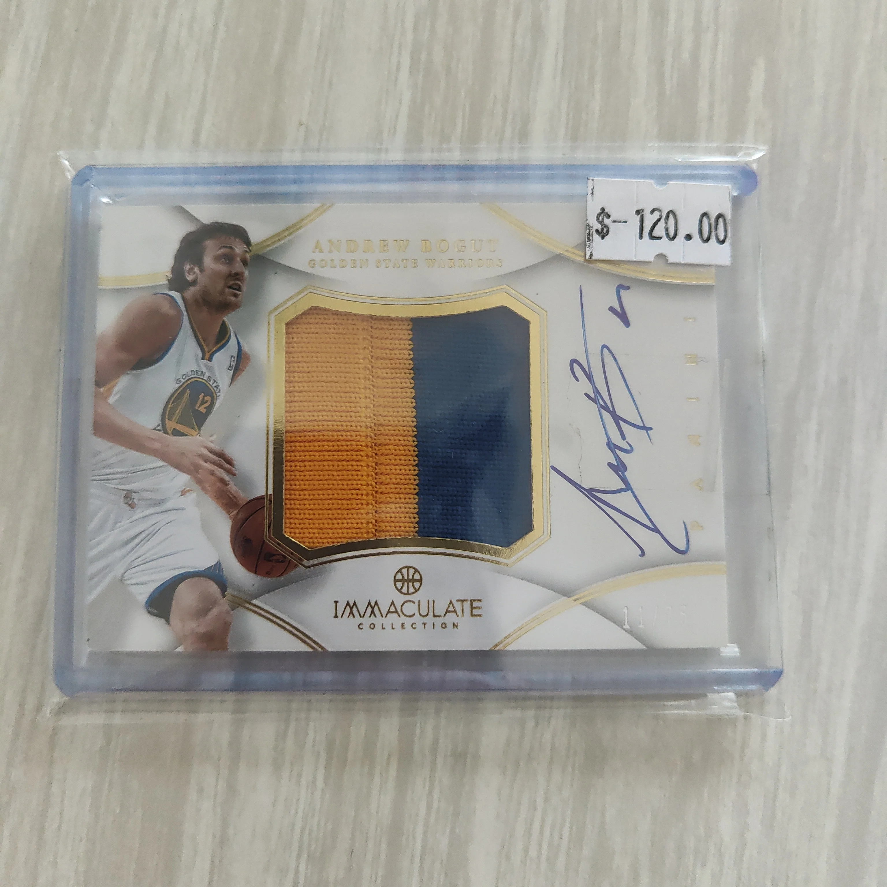 2013 Panini Immaculate Collection Andrew Bogut Signature Patch Card NBA Basketball Card 11/75