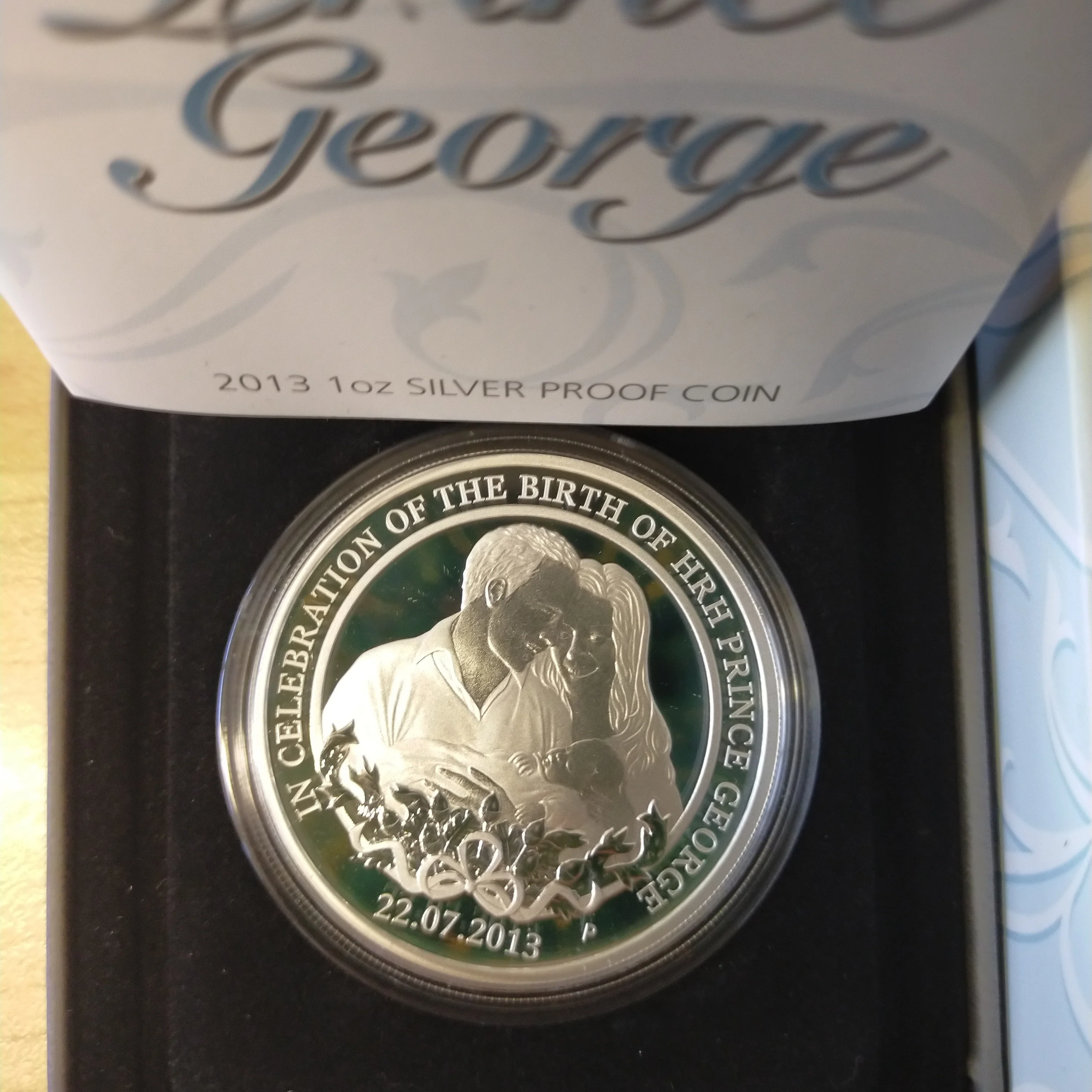 Australia 2013 Perth Mint $1 The Birth Of Prince George 1oz .999 Silver Proof Coin - Image 2