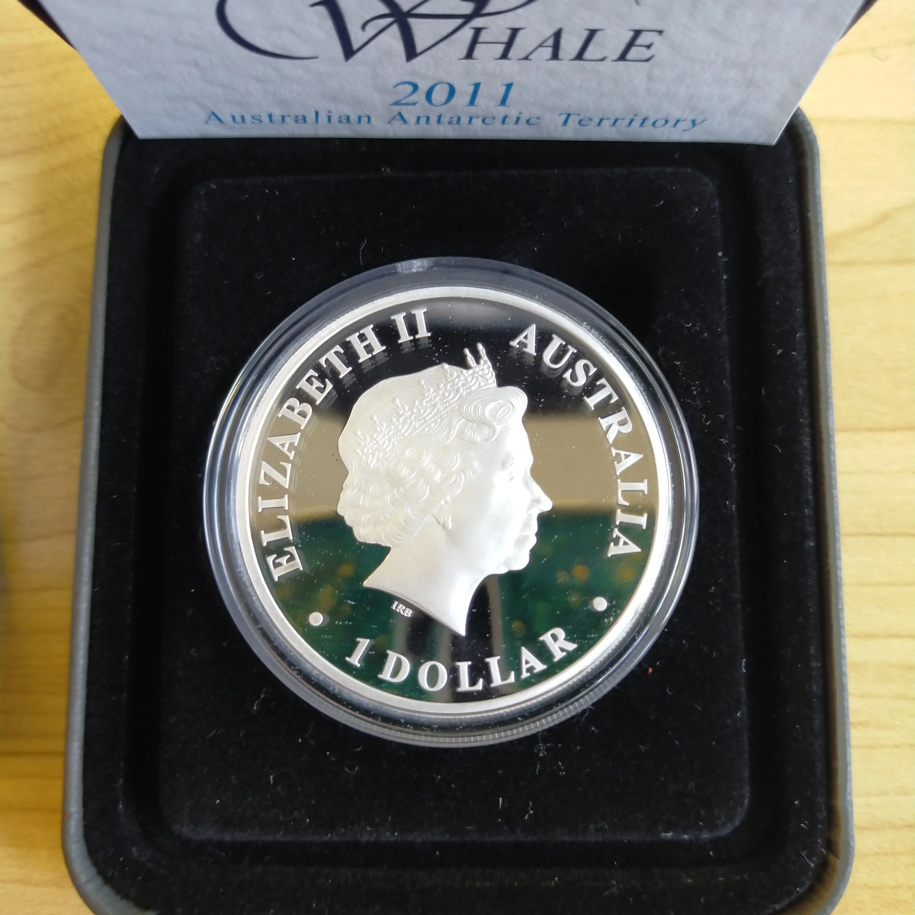 Australia Antarctic 2011 Perth Mint Australian Antarctic Territory Killer Whale $1 1oz .999 Silver Proof Coin - Image 3