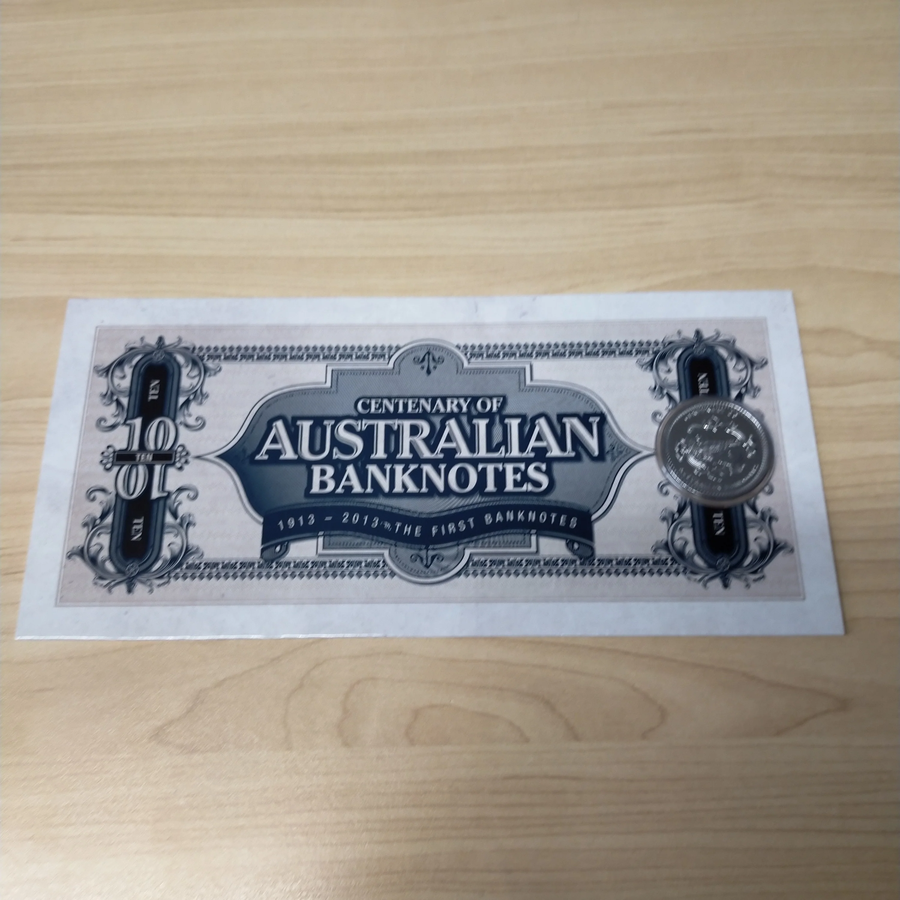 Australia 2013 Royal Australian Mint 20c 50c Centenary of Australian Banknotes 3 Carded Coin Set - Image 4