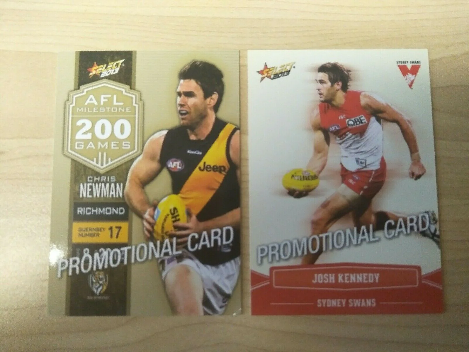 2013 Select AFL Promotional Cards Set Of 2