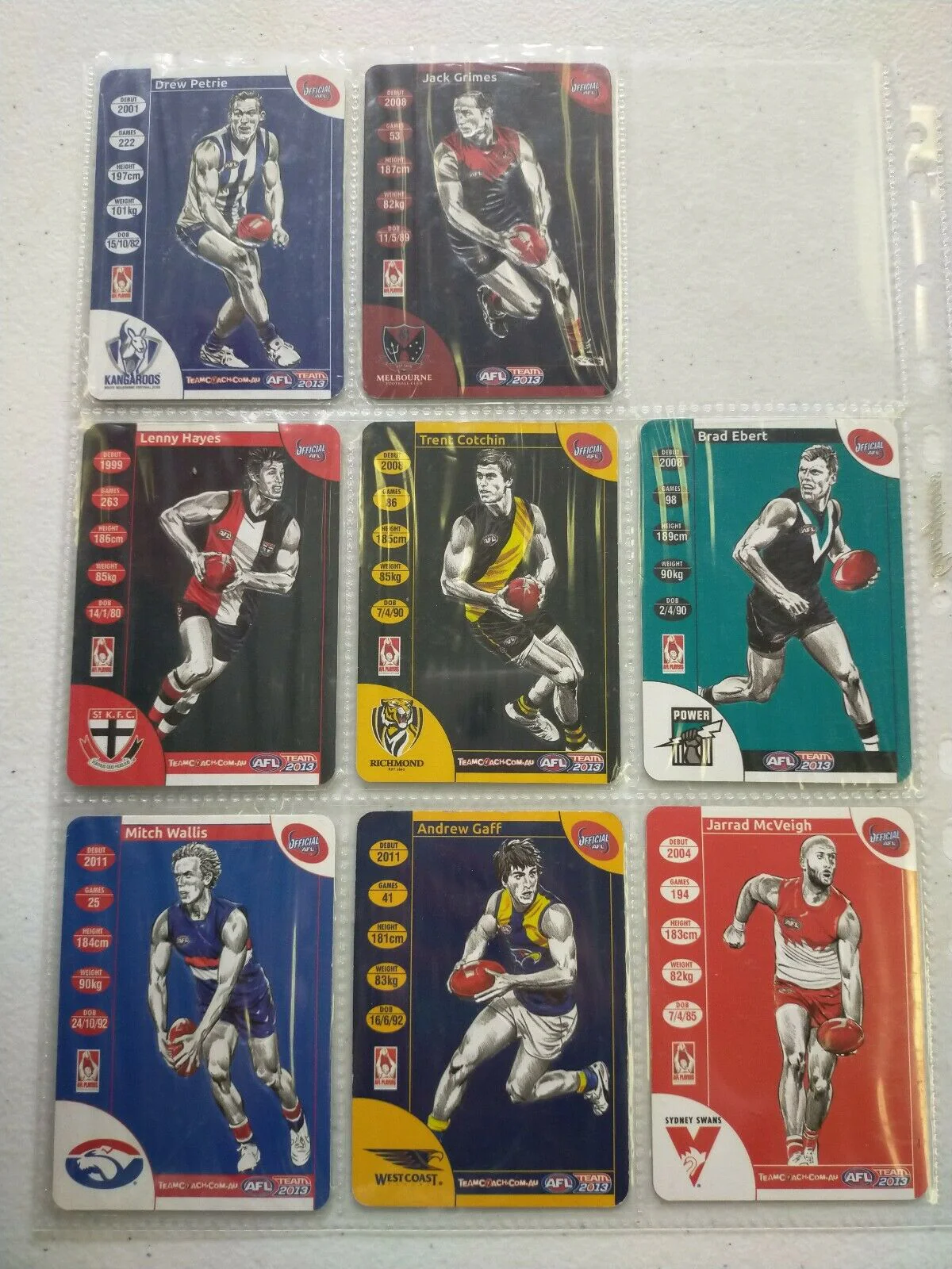 2013 Teamcoach Star Wildcard Set - Almost Complete, Missing 1 Car Hawthorn SW-10 - Image 4