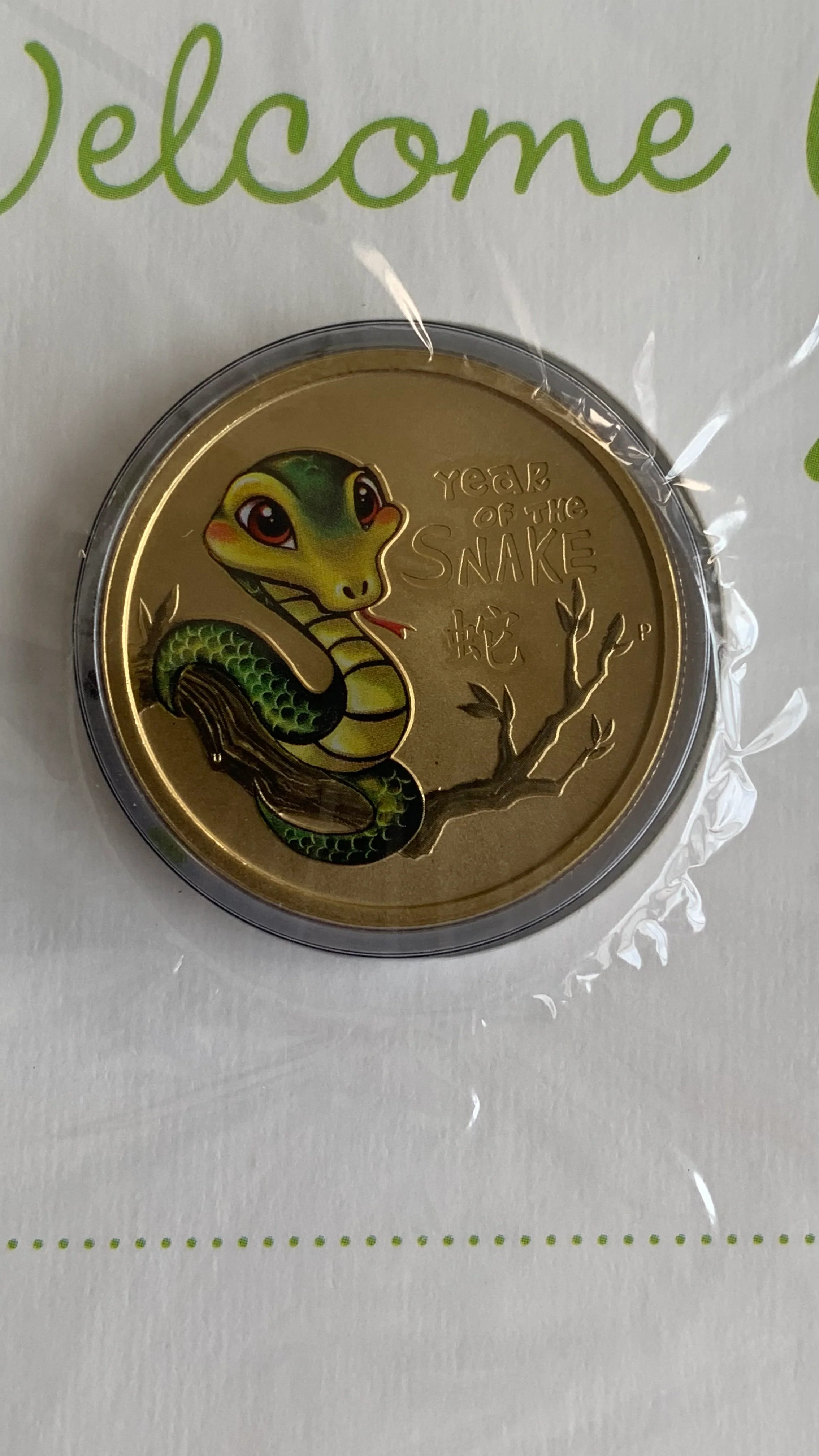 Australia 2013 $1 Welcome Baby Australian Year of the Snake Coin - Image 2