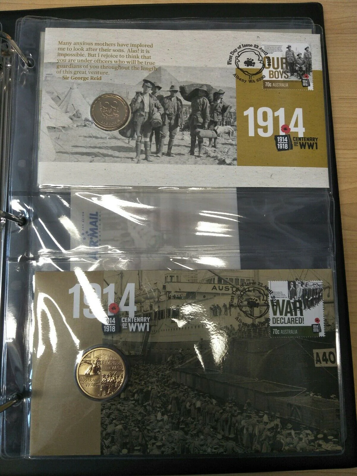 Australia NZ New Zealand 2014-15 Centenary of WW1 PNC Collection NZ Joint Issue - Image 6