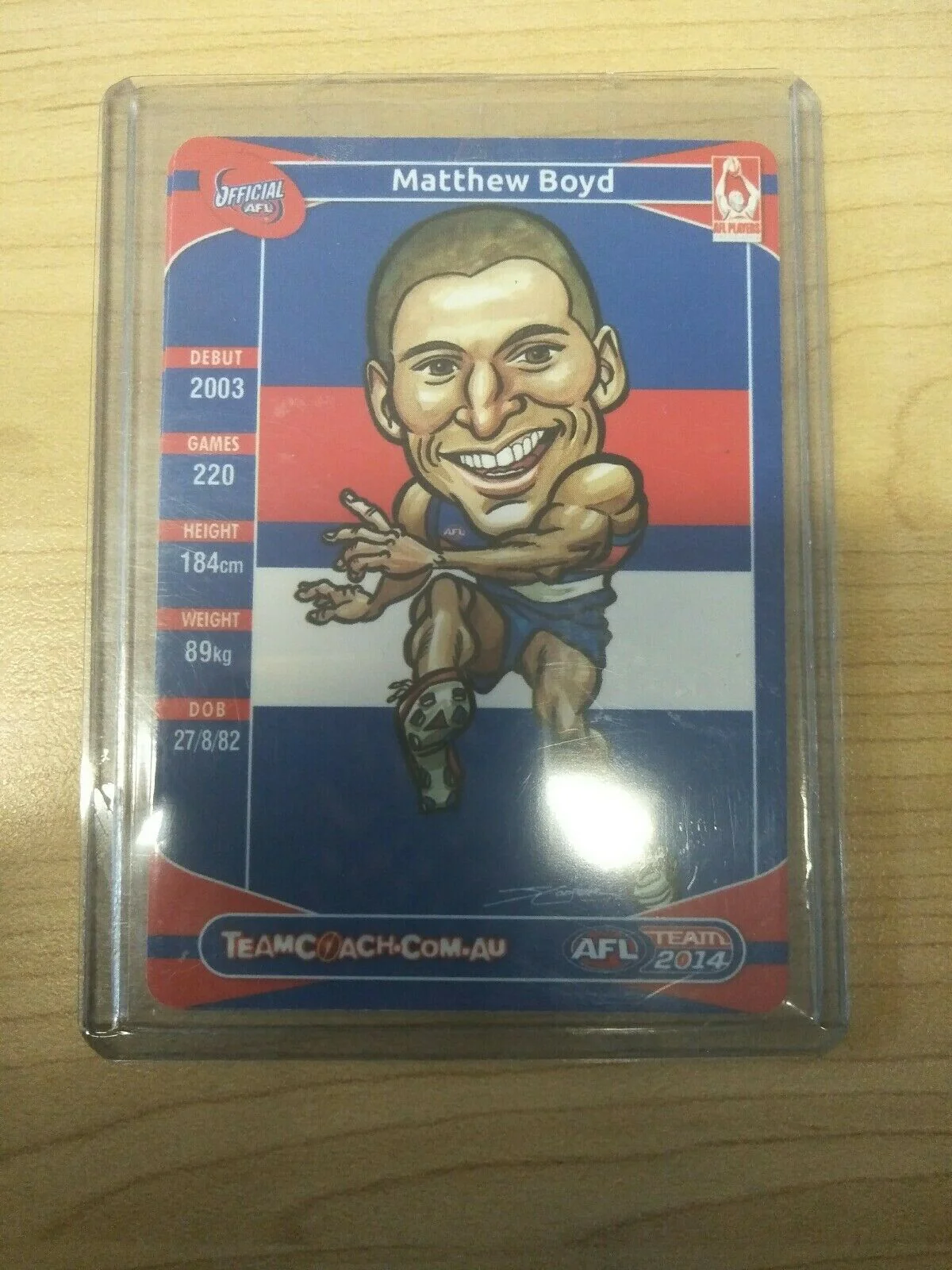 2014 AFL Teamcoach Magic Wildcard Matthew Boyd Western Bulldogs - Image 2