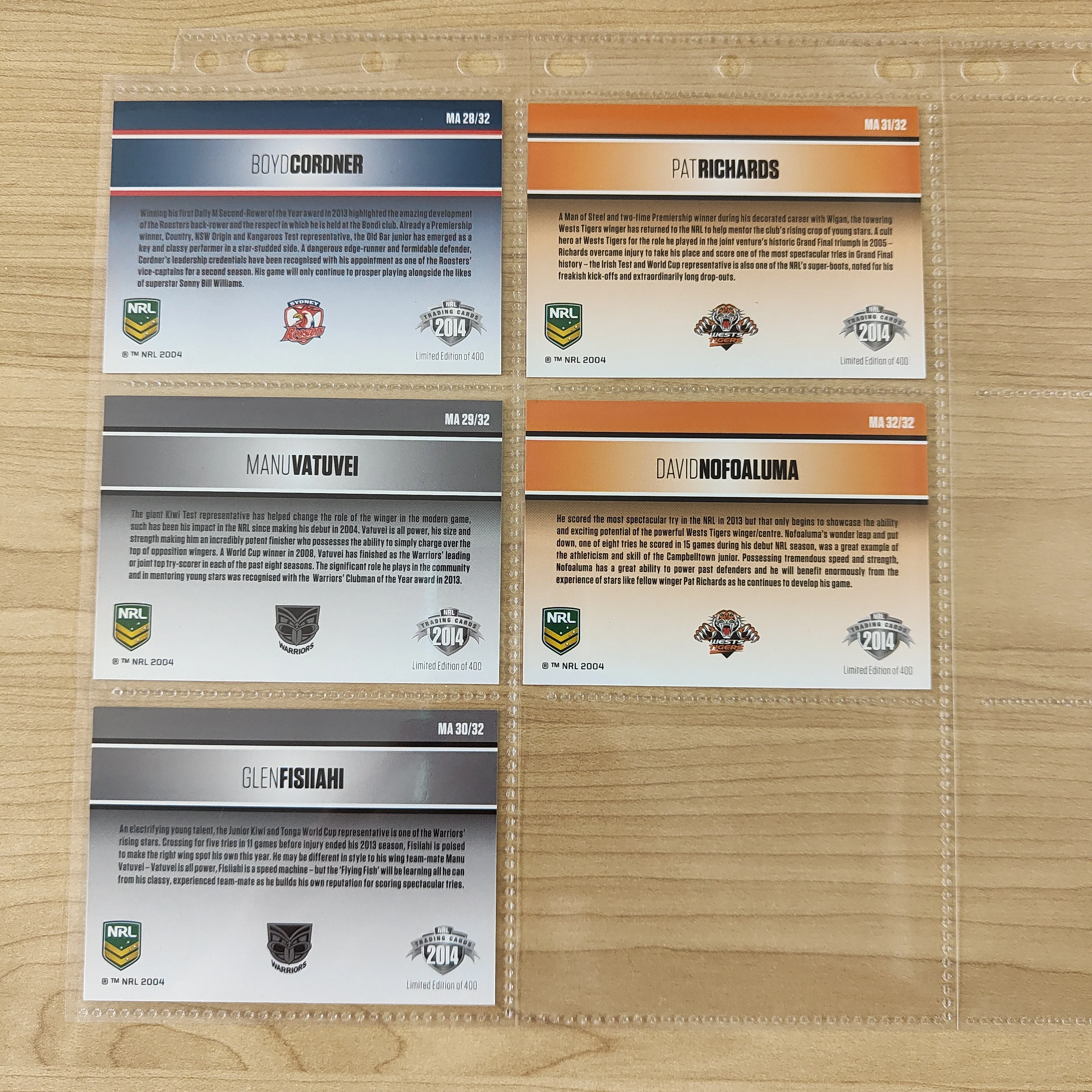 2014 NRL Elite Master & Apprentice Set of 32 Cards - Image 8