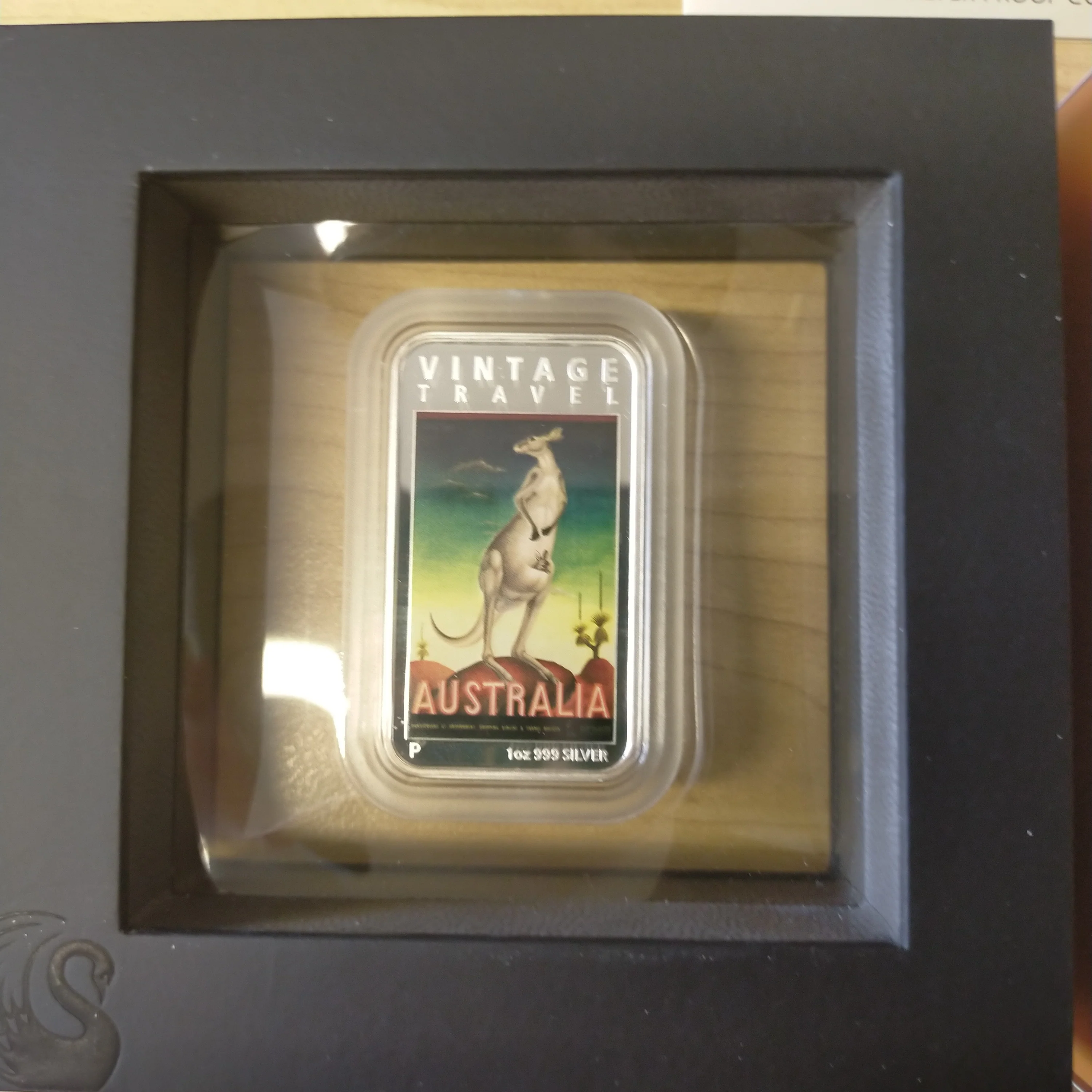Australia 2014 Perth Mint $1 Vintage Travel Eileen Mayo 1oz .999 Silver Proof Coin - Image 2