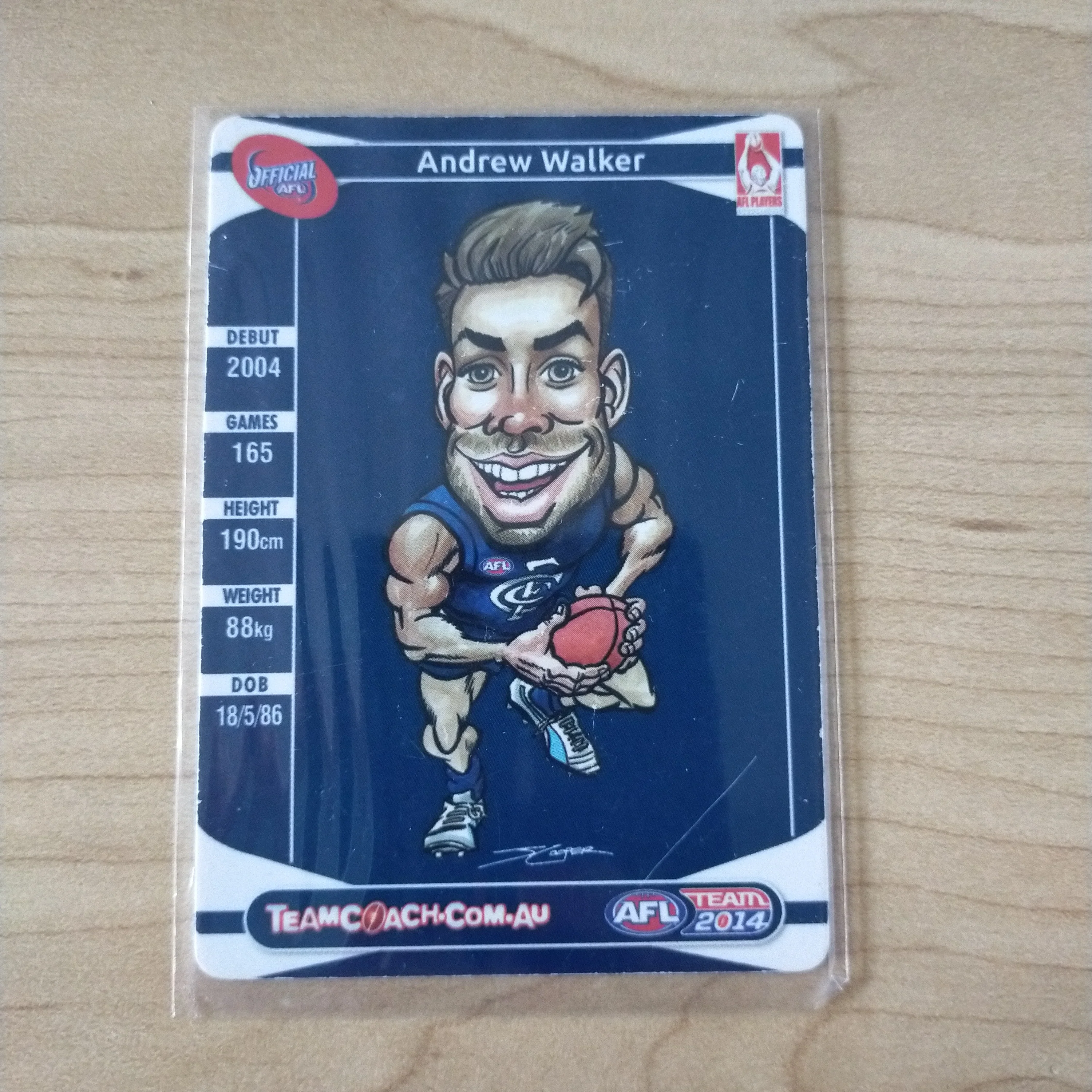 2014 Teamcoach Magic Wildcard Andrew Walker Carlton MW-03 - Image 2