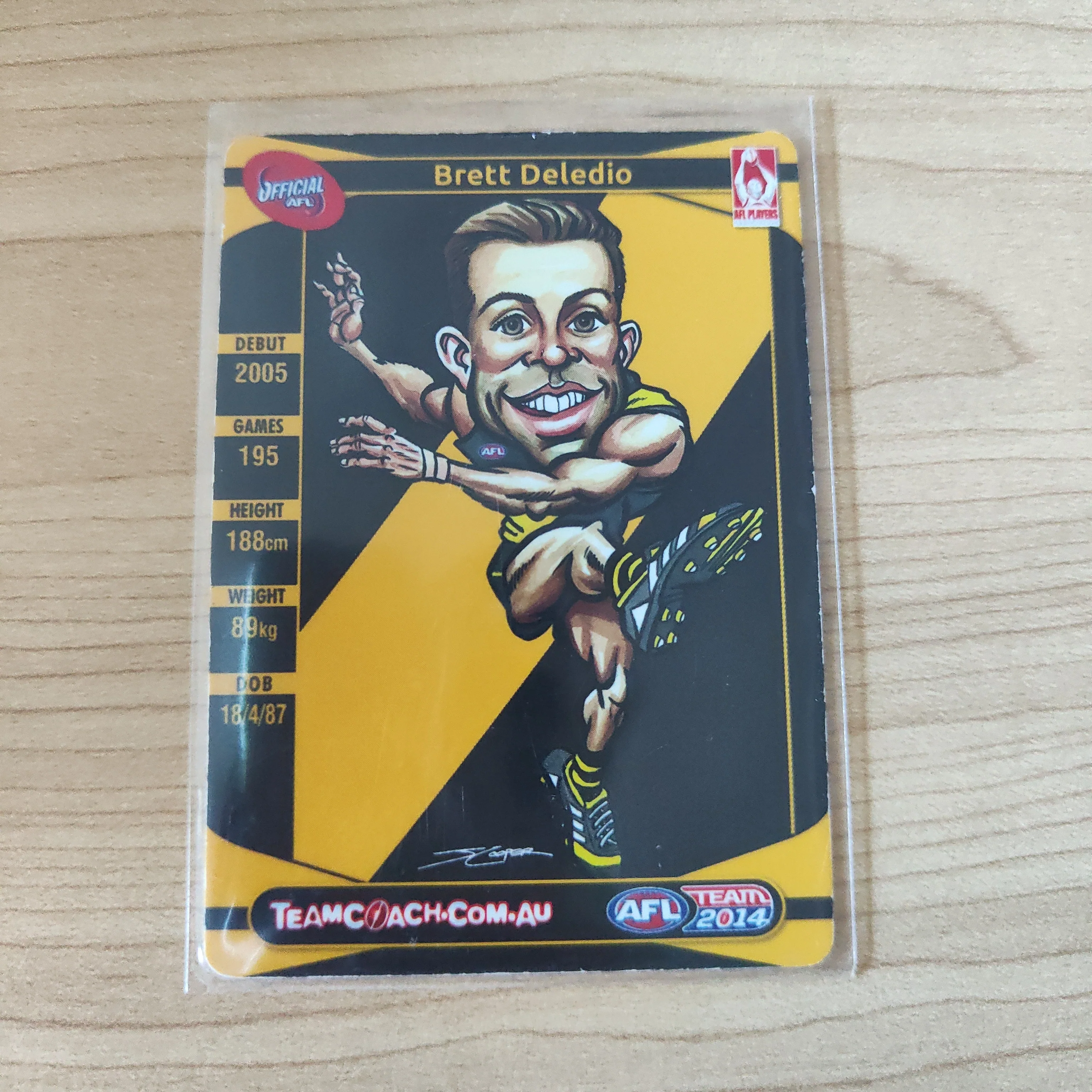 2014 Teamcoach Magic Wildcard Brett Deledio Richmond MW-14 - Image 2