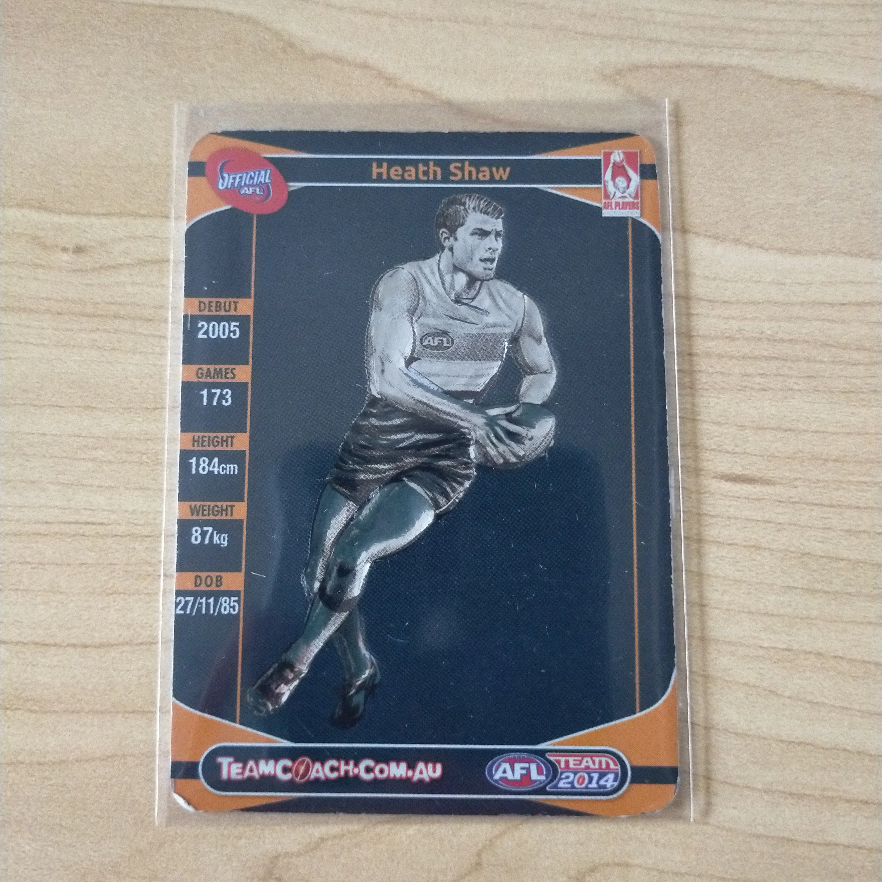 2014 Teamcoach Star Wildcard Heath Shaw GWS SW-09 - Image 2