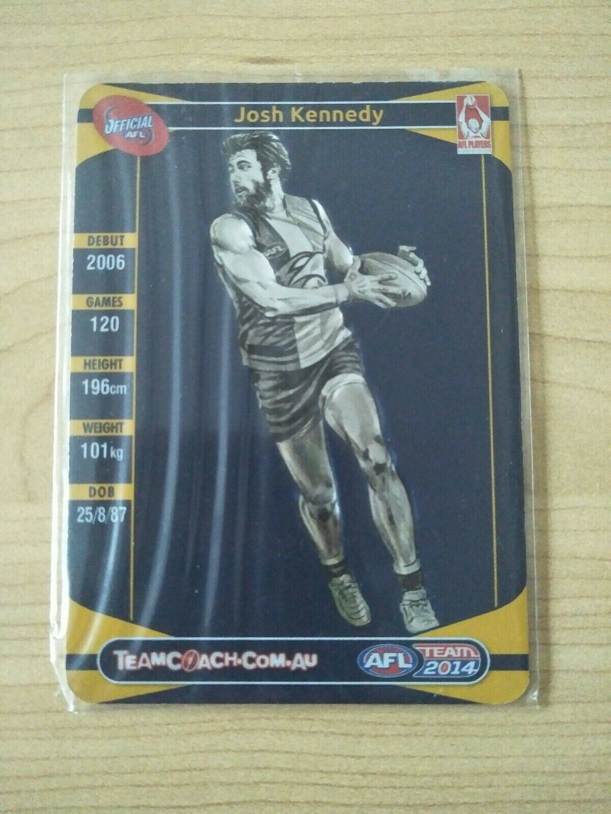 2014 Teamcoach Star Wildcard Josh Kennedy West Coast SW-17 - Image 2