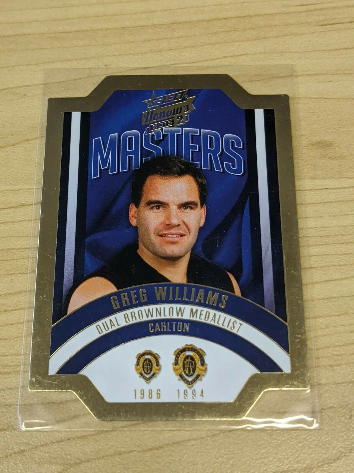 2015 AFL HONOURS 2 THE MASTERS DIE CUT CARD MBM28 GREG WILLIAMS 116/300