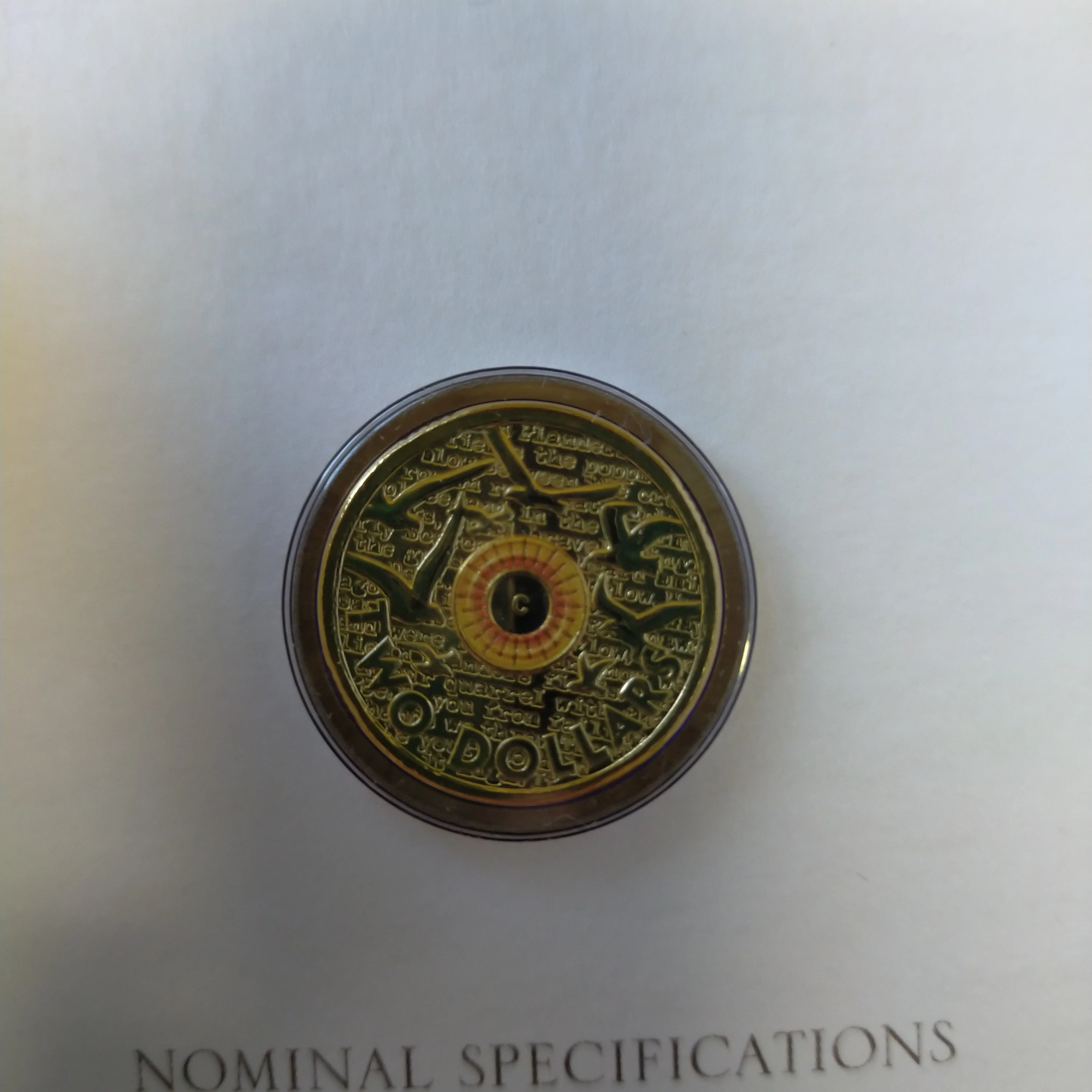 Australia 2015 Remembrance Day $2 'C' Mintmark Coloured Uncirculated Coin - Image 3