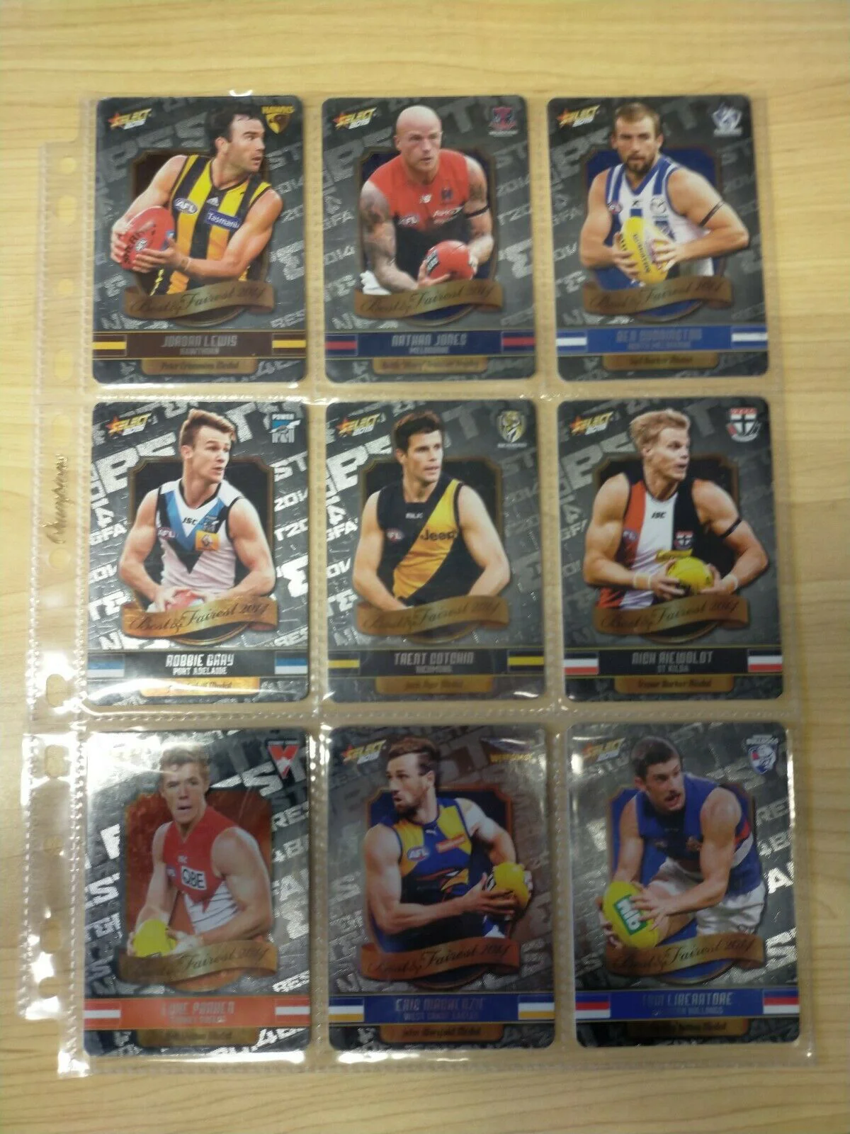 2015 Select Best And Fairest Complete Set Of 18 Cards - Image 3