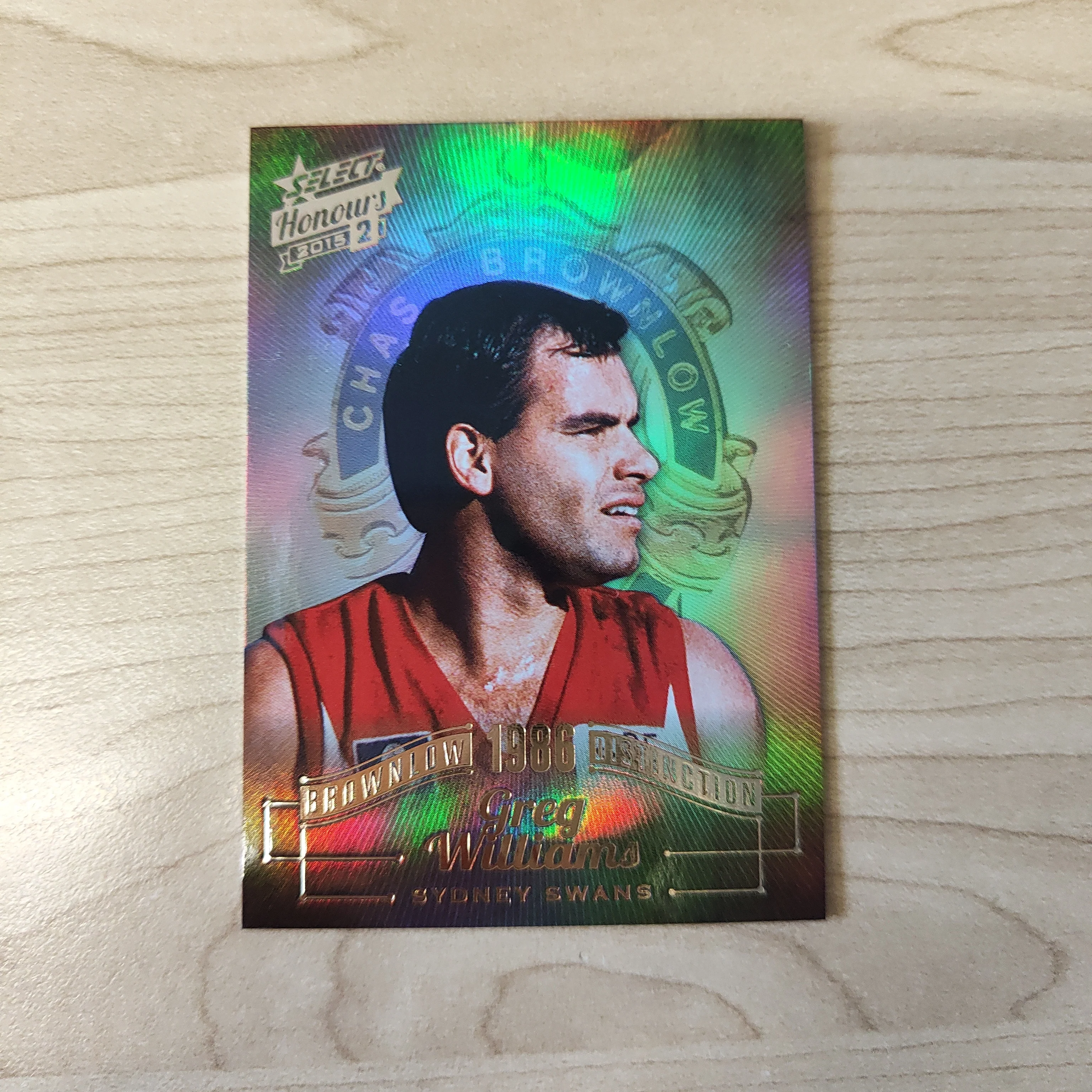 2015 Select Honours 2 Brownlow Distinction 1986 Greg Williams Sydney
