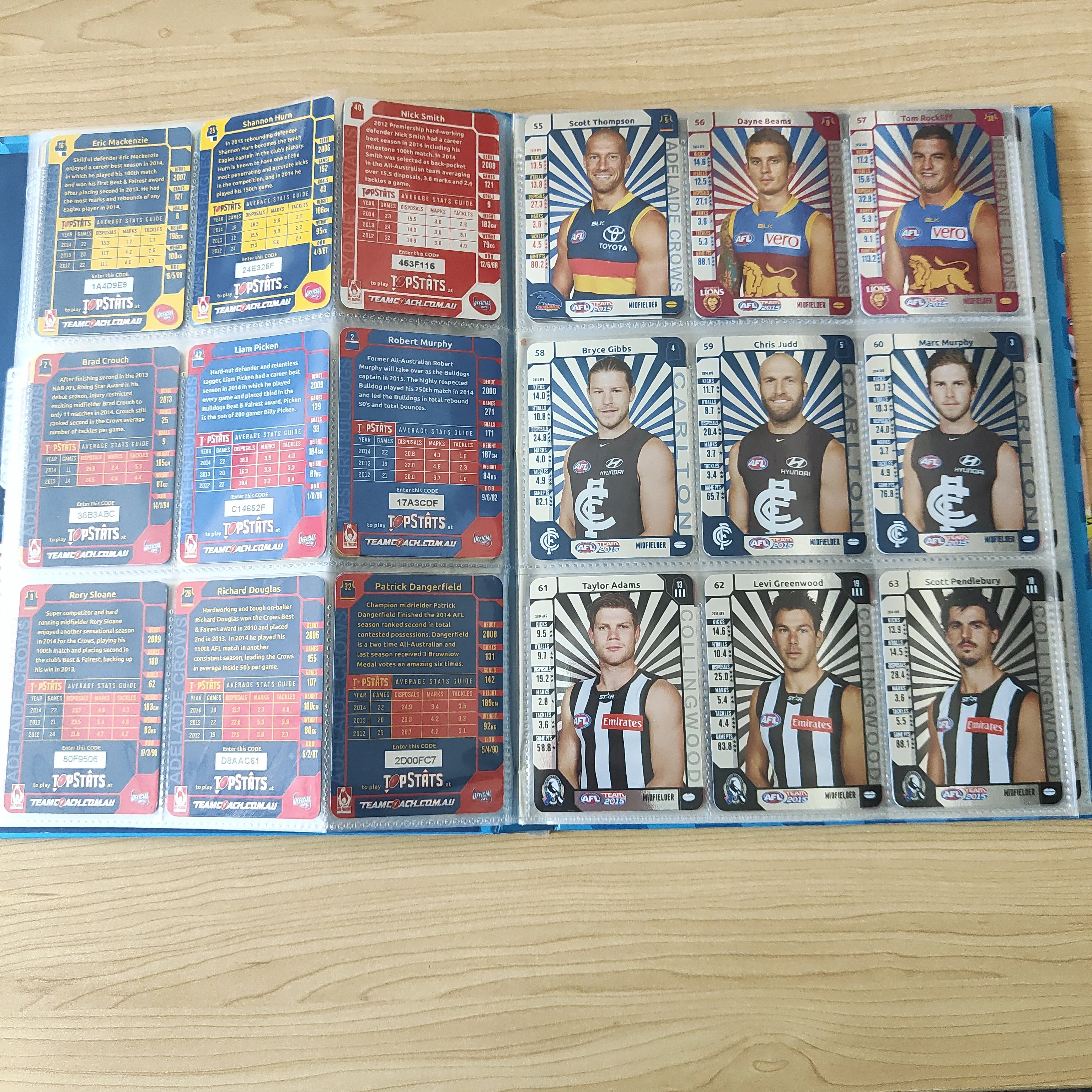 2015 Teamcoach Complete Silver Football Card Set In Album - Image 5