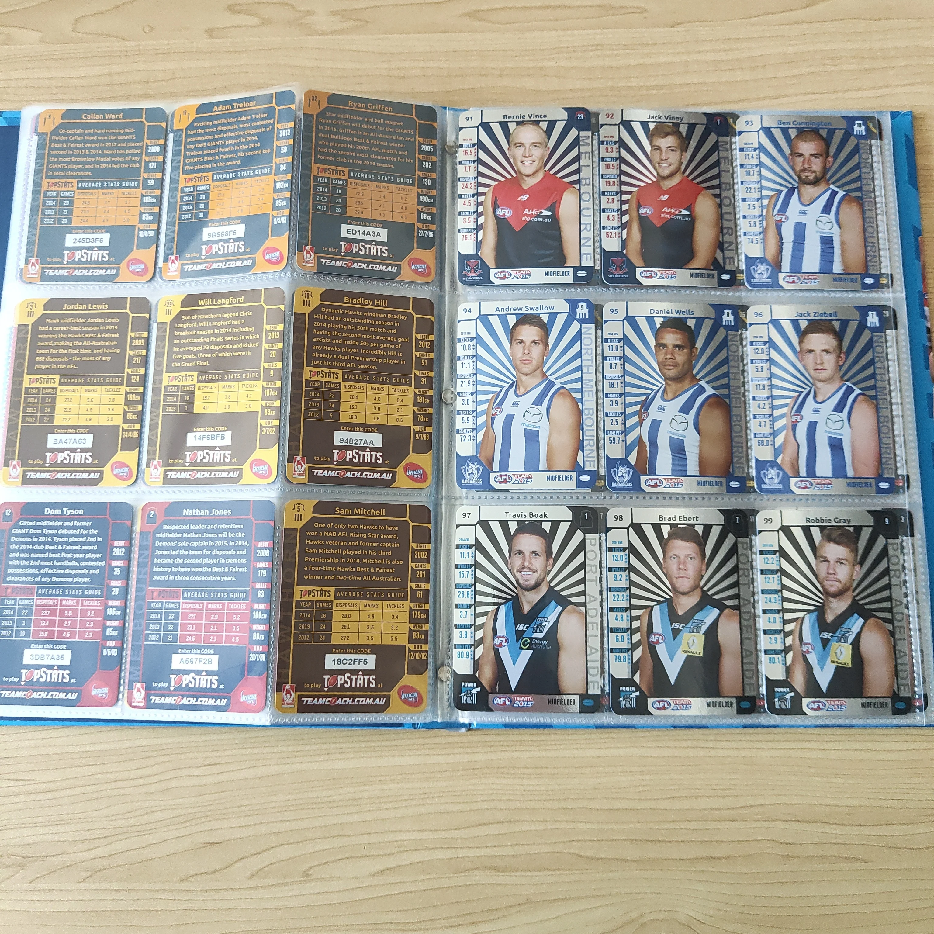 2015 Teamcoach Complete Silver Football Card Set In Album - Image 7