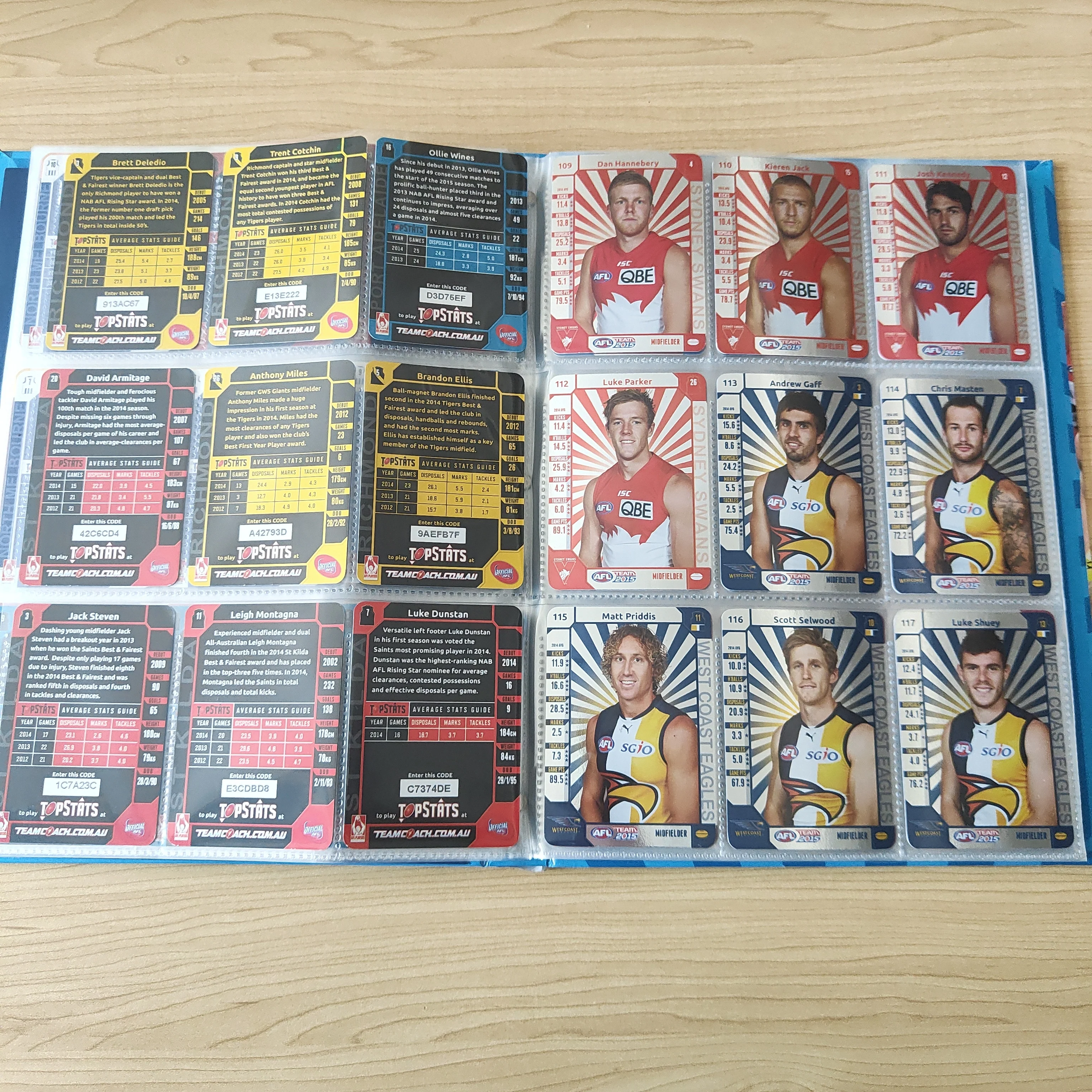 2015 Teamcoach Complete Silver Football Card Set In Album - Image 8